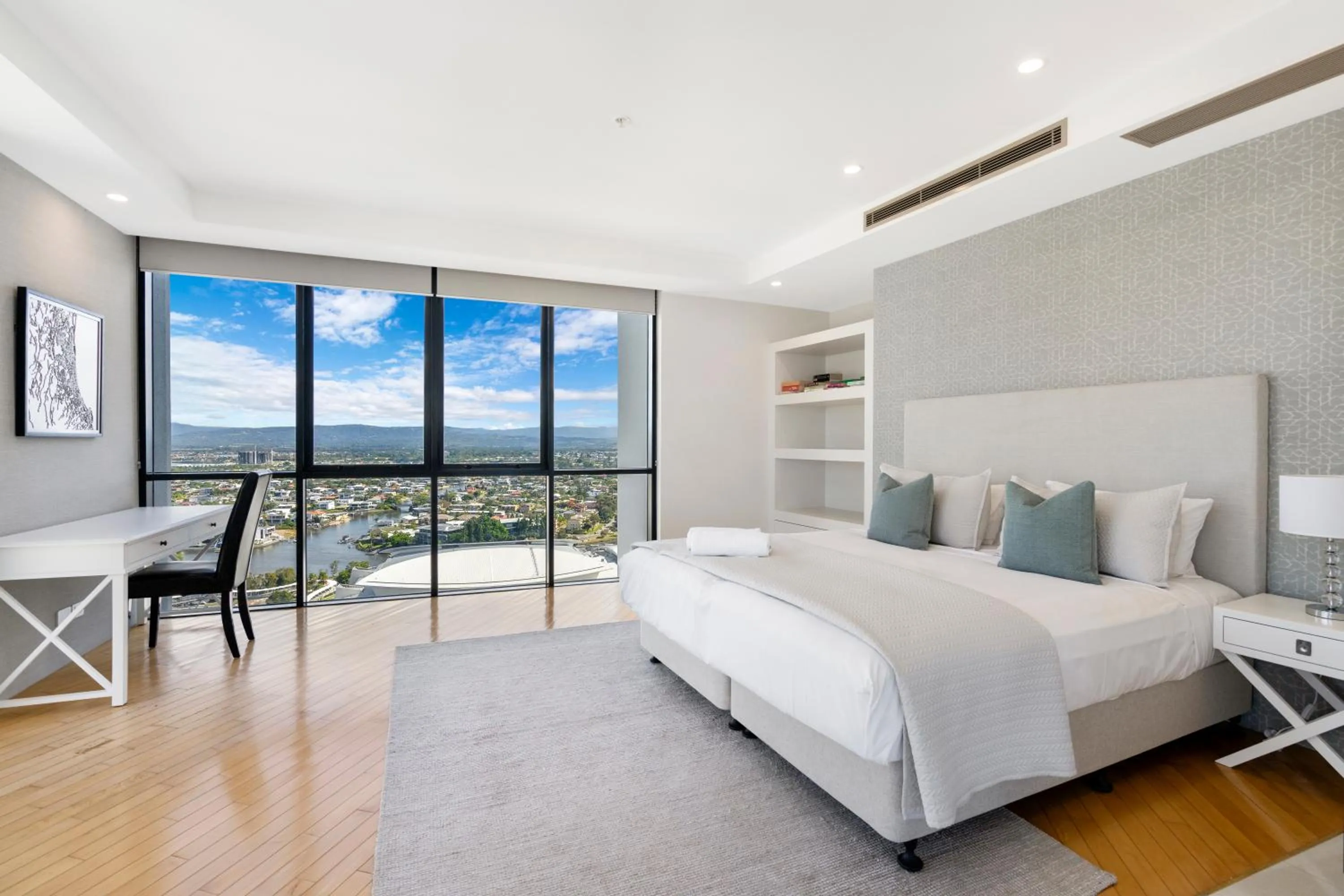 Bed in Aria Apartments