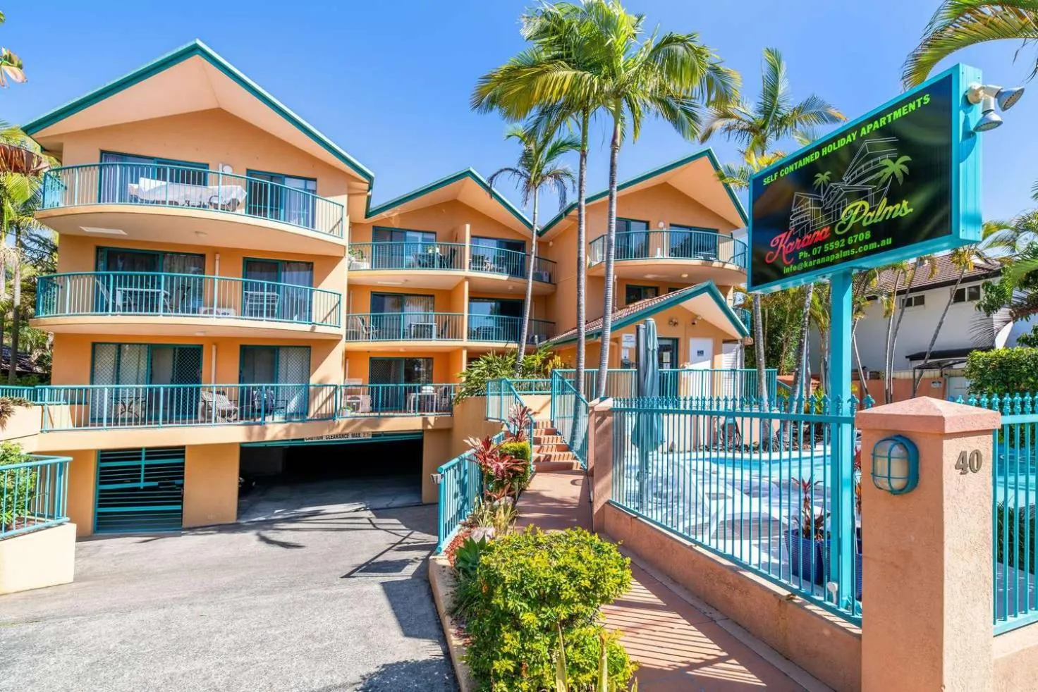 Property building in Karana Palms Resort