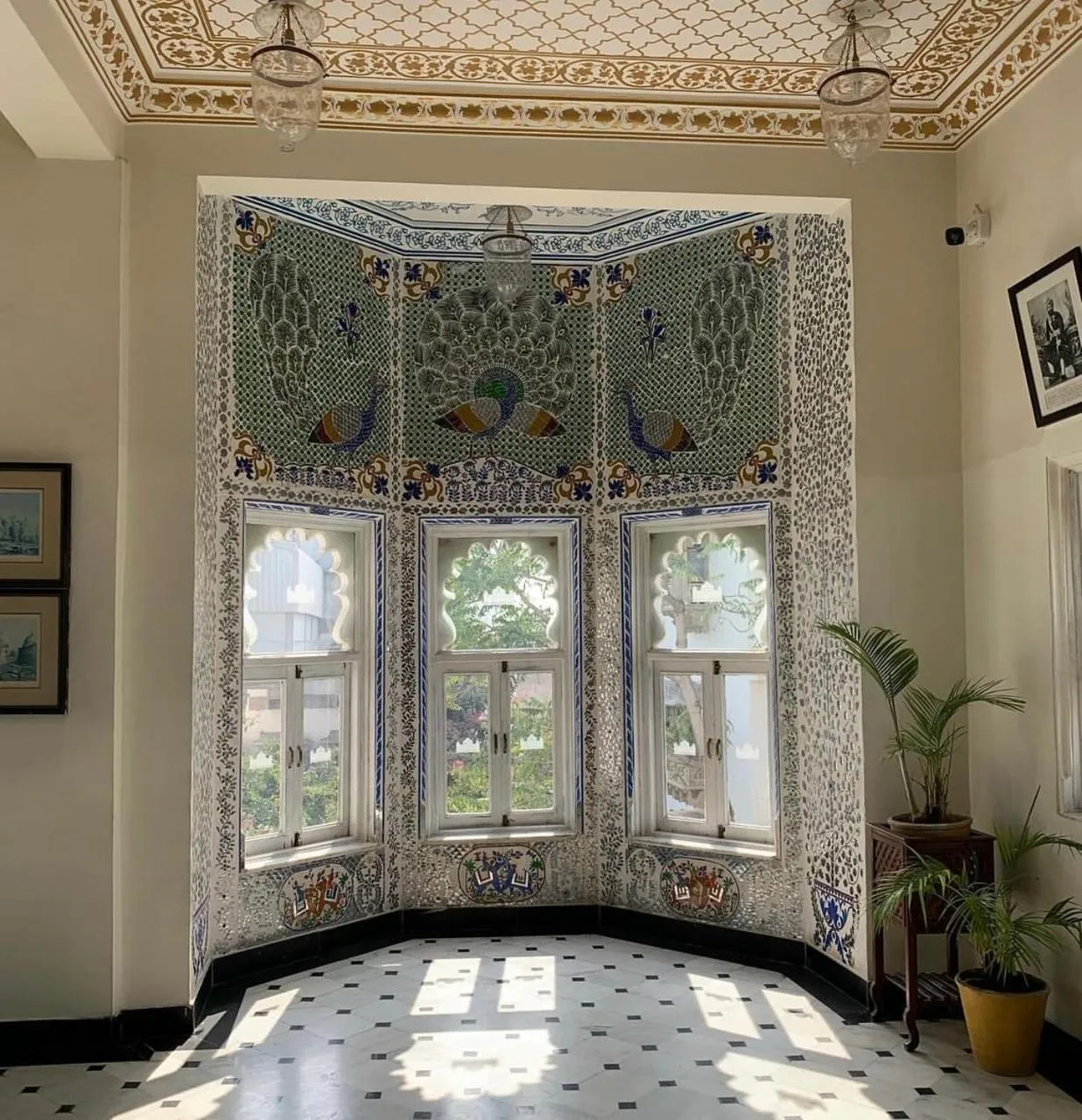 Decorative detail in Hotel Udai Kothi