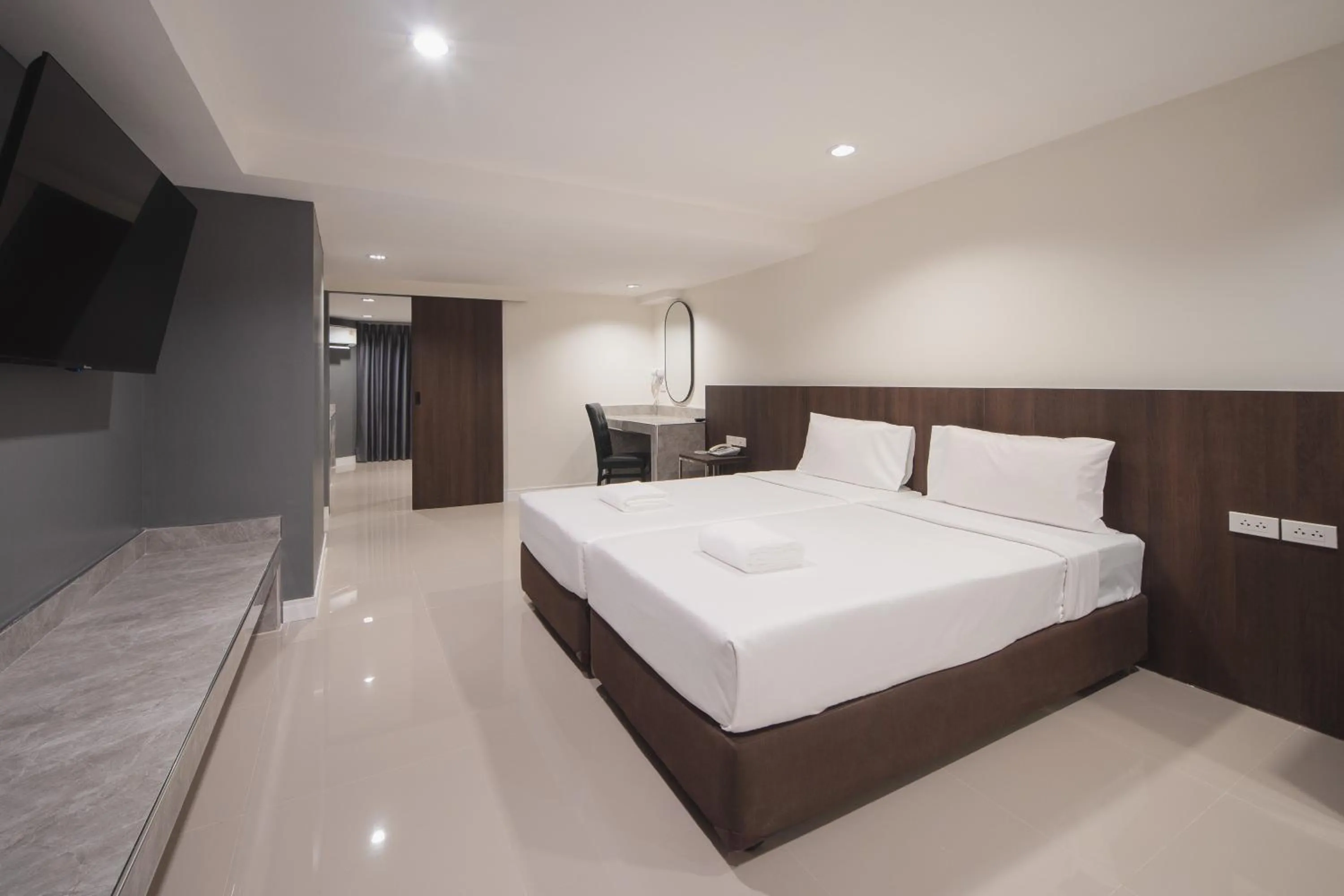 Bed in Grand Alpine Hotel