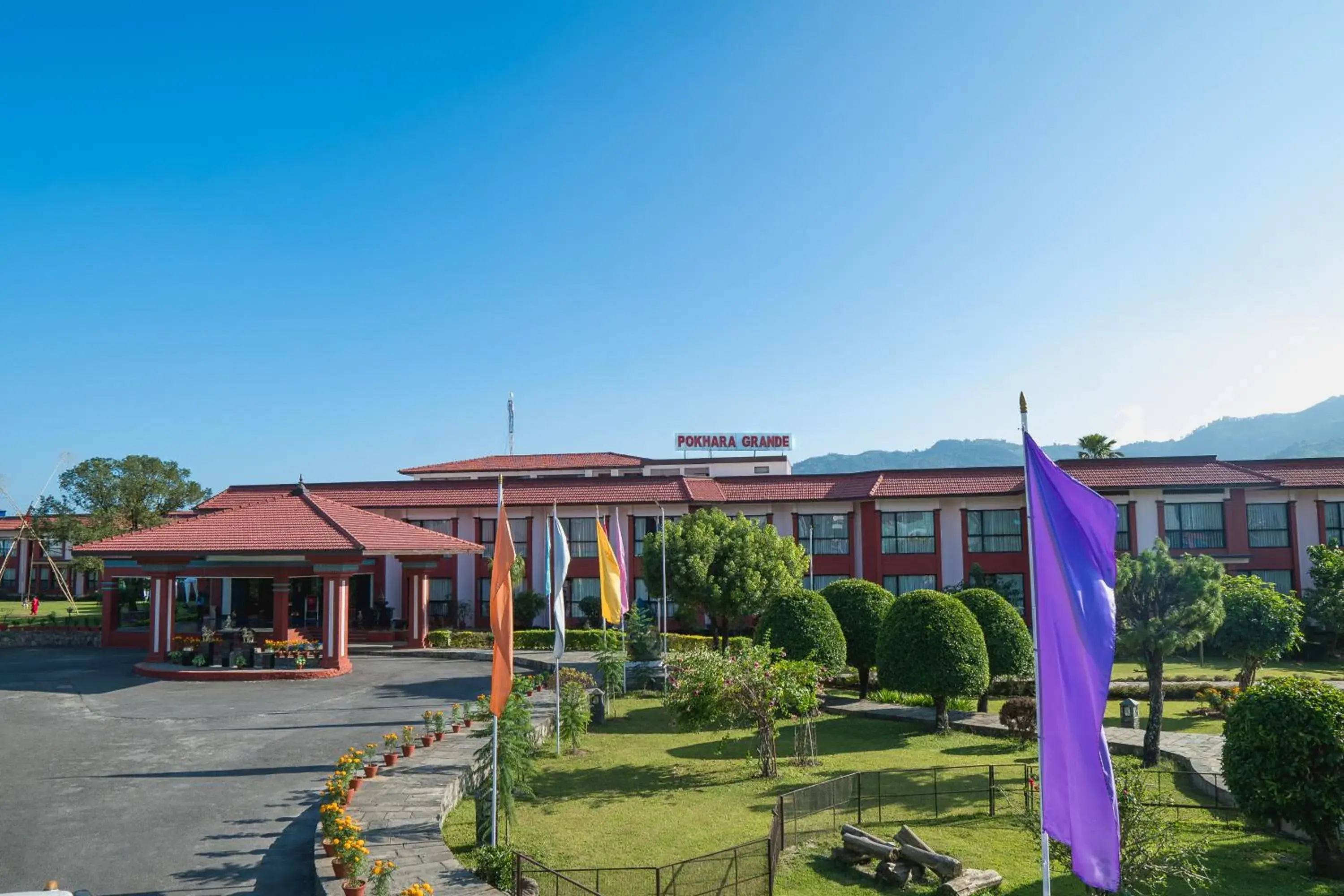 Property building in Hotel Pokhara Grande Property building in Hotel Pokhara Grande