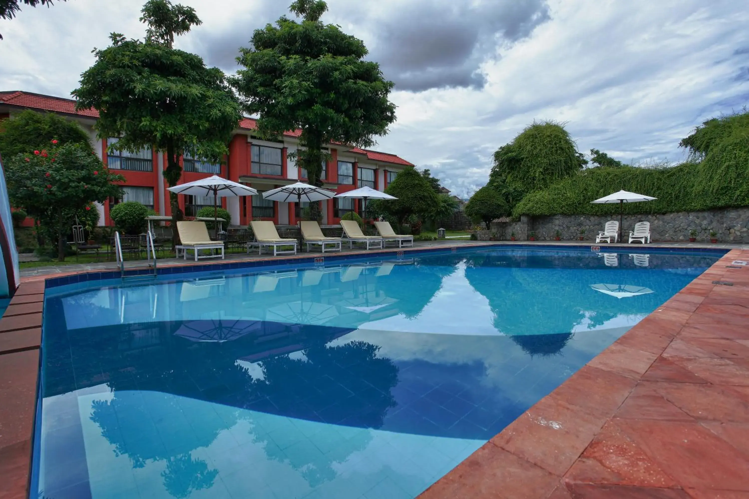 Swimming pool in Hotel Pokhara Grande Swimming pool in Hotel Pokhara Grande