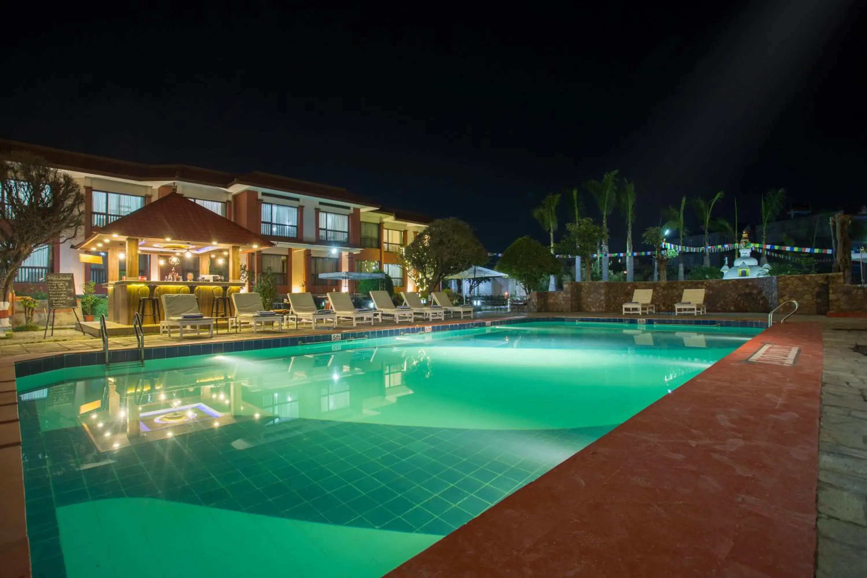 Swimming pool in Hotel Pokhara Grande Swimming pool in Hotel Pokhara Grande