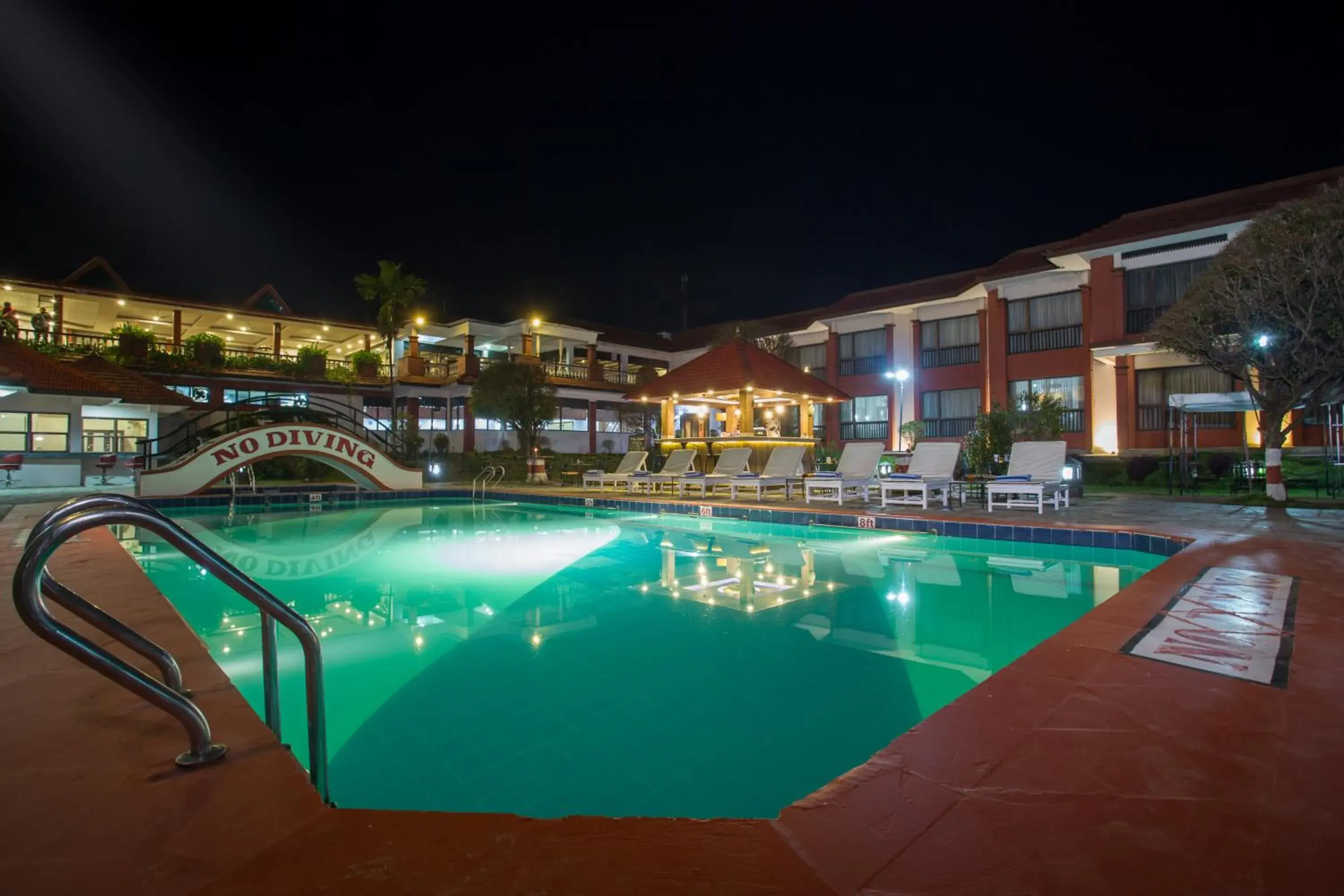 Swimming pool in Hotel Pokhara Grande Swimming pool in Hotel Pokhara Grande