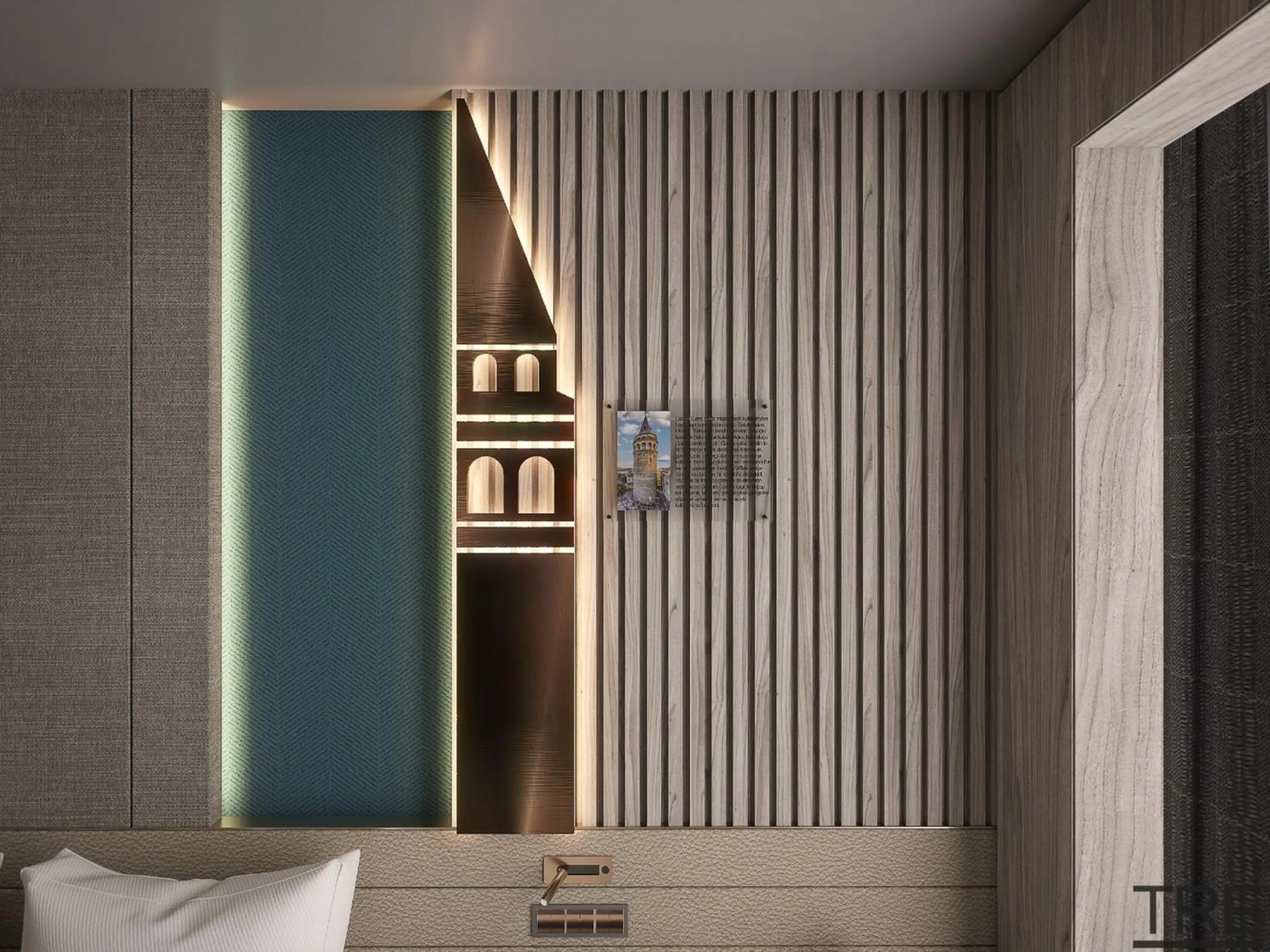 Decorative detail, Bed in Aspera Hotel Altunizade