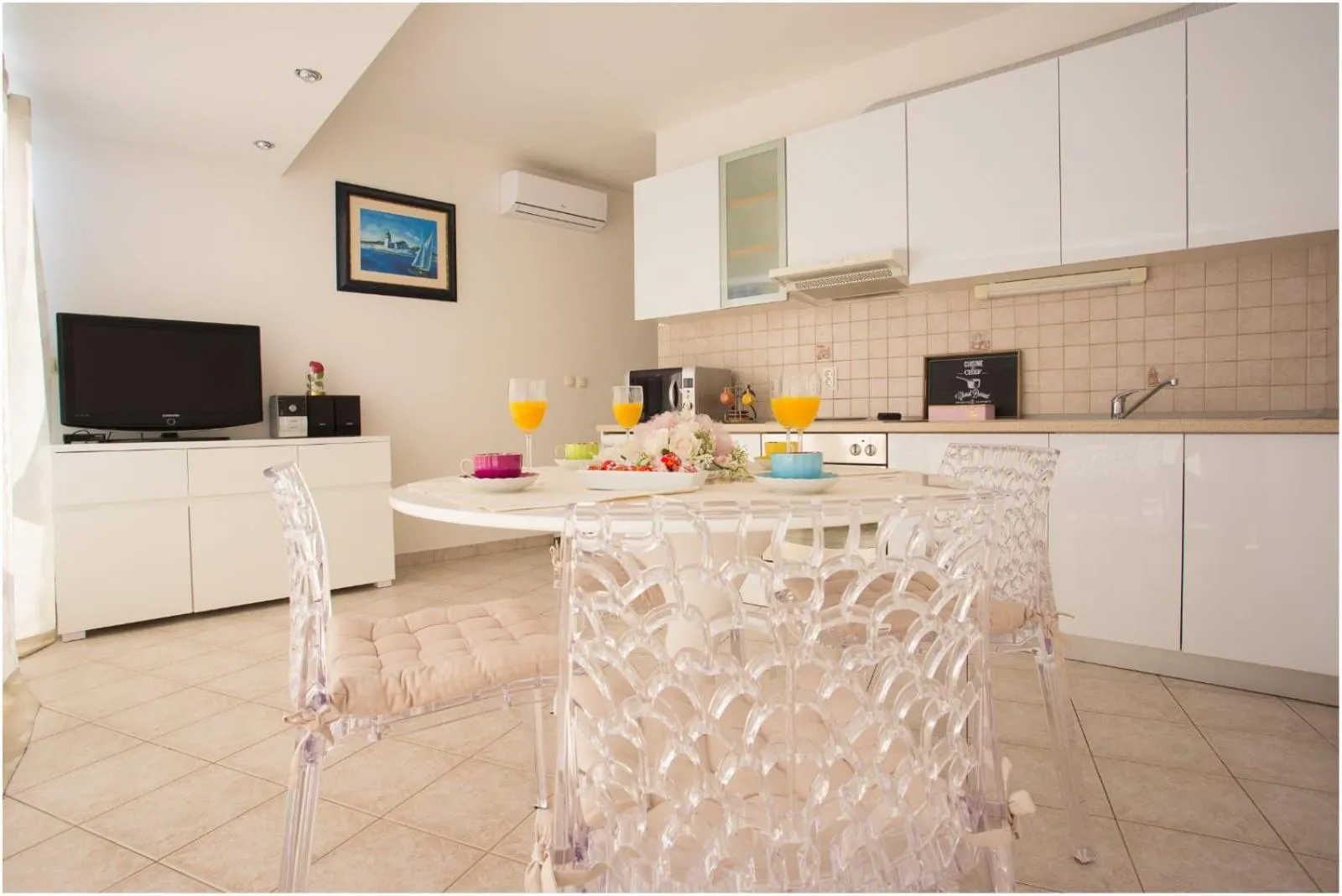 Kitchen or kitchenette in Apartments Maja