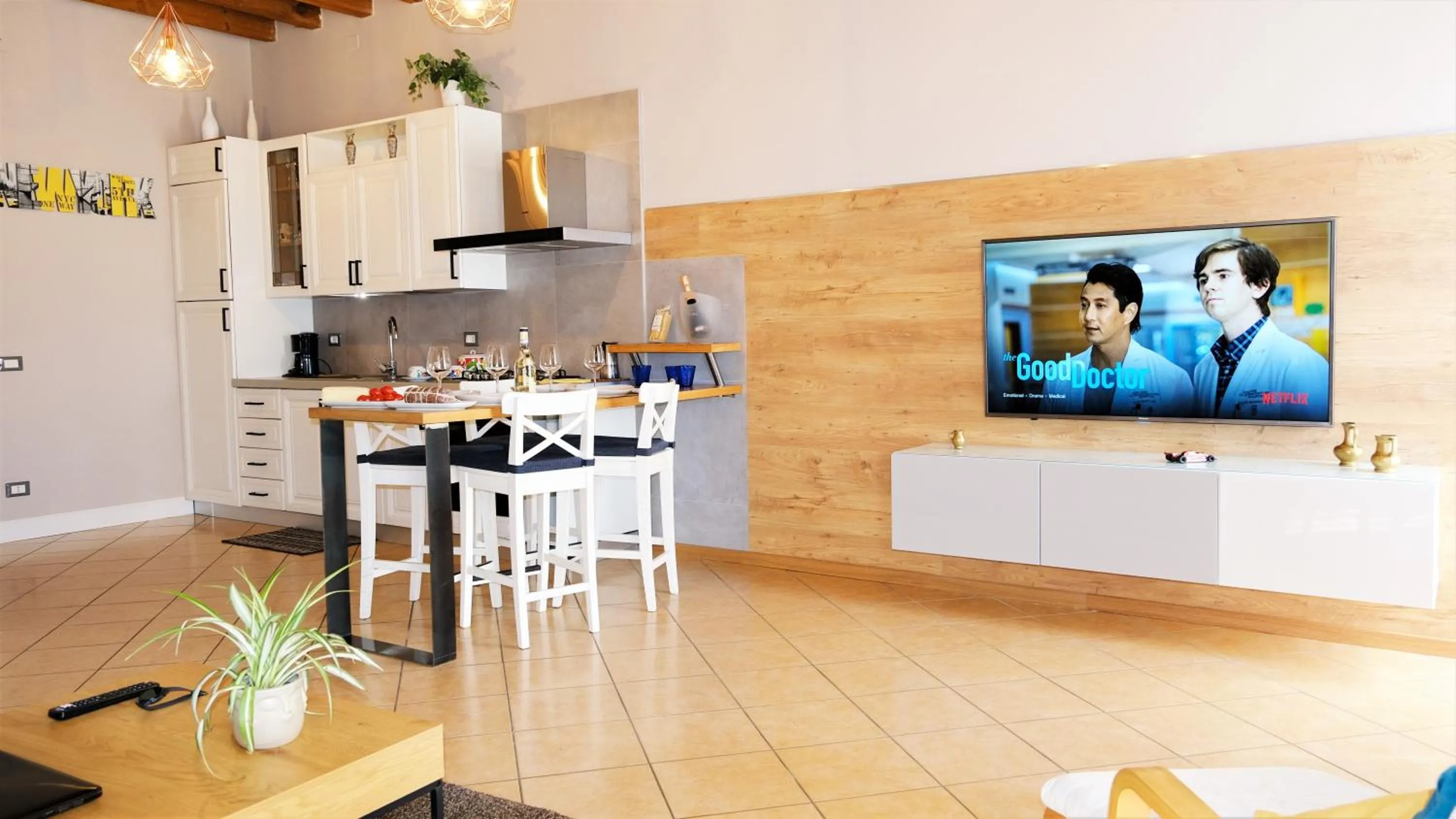 TV and multimedia in Antiche Rive Holidays Apartments