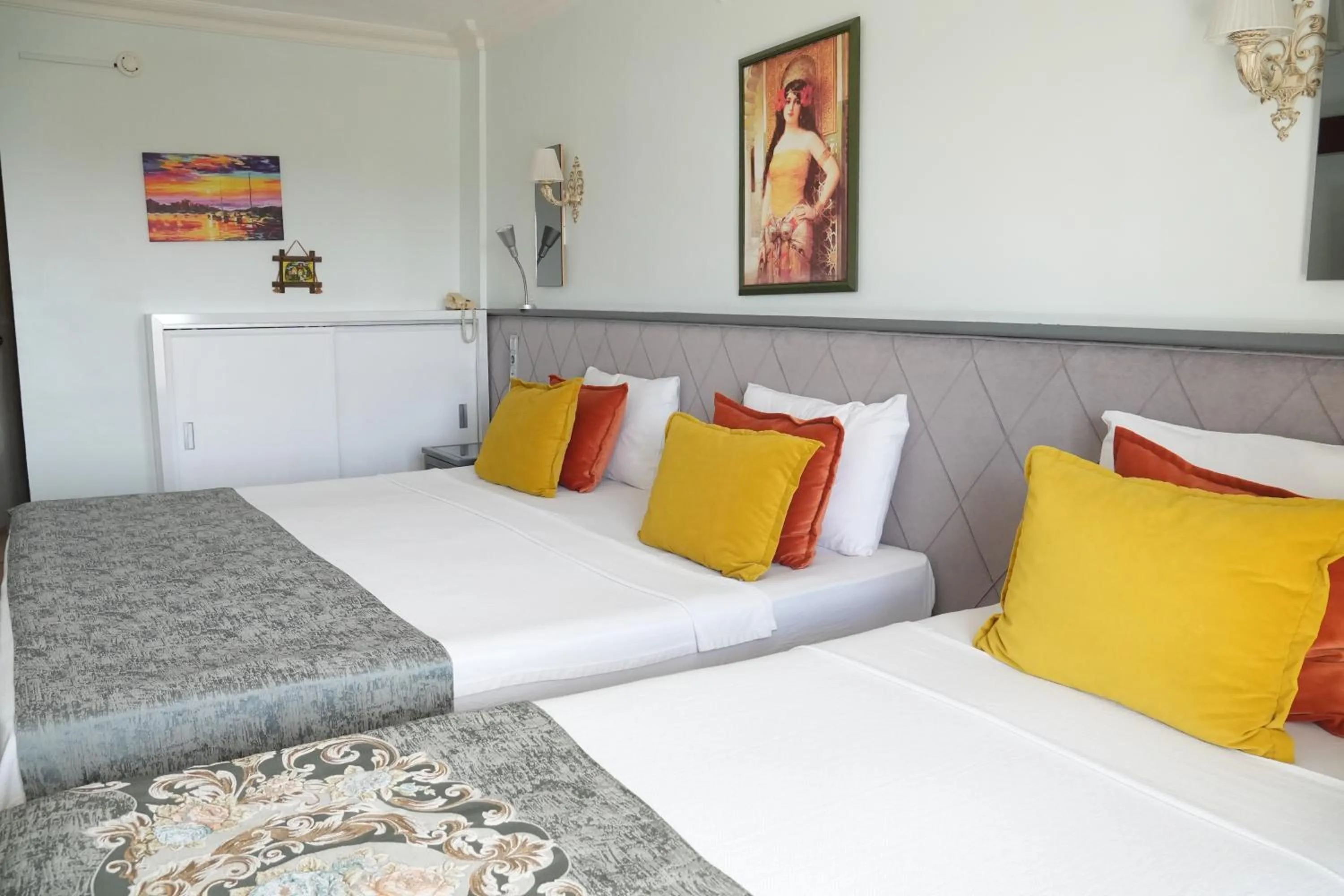 Bed in Panormos Hotel