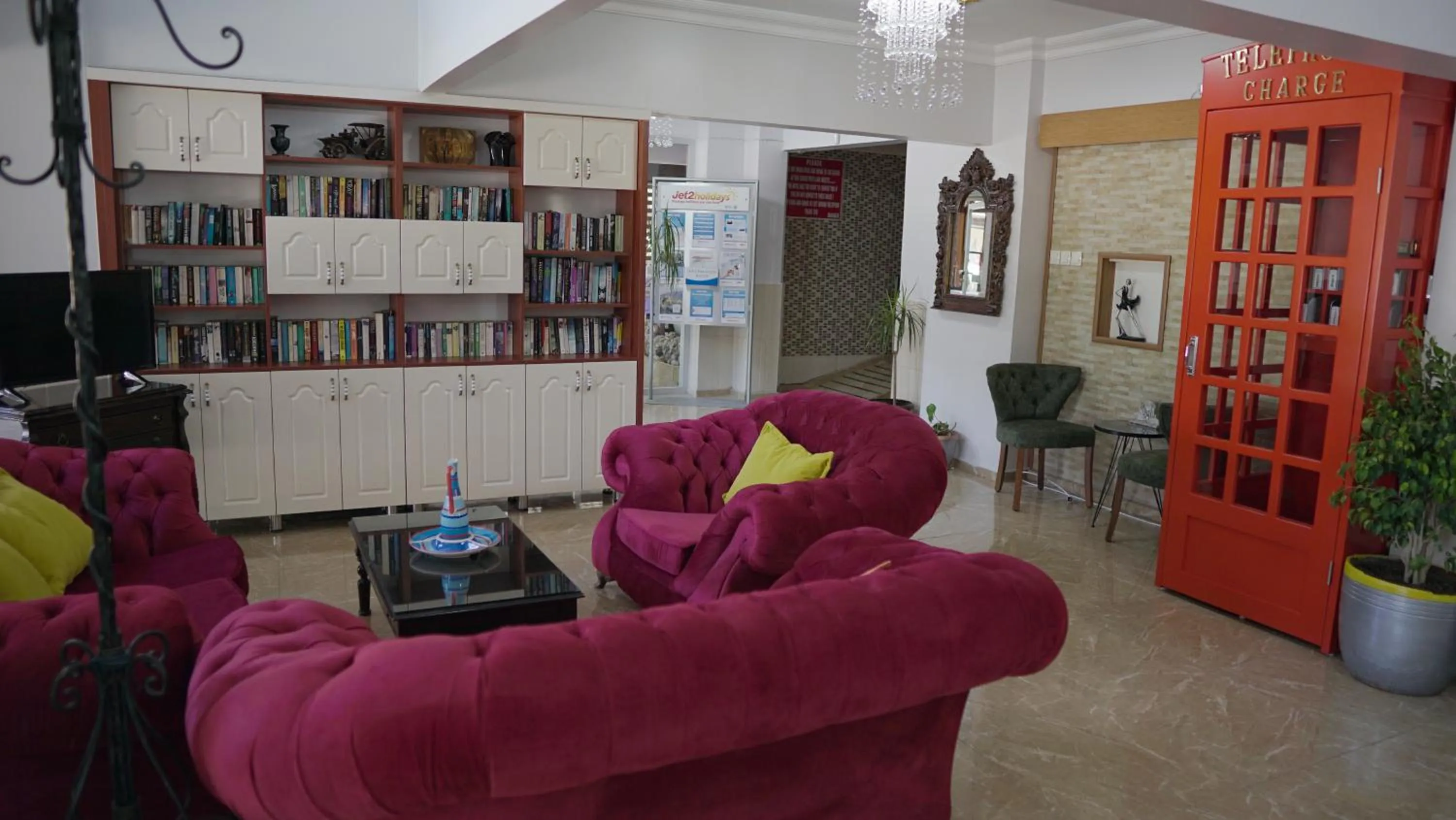 Library in Panormos Hotel