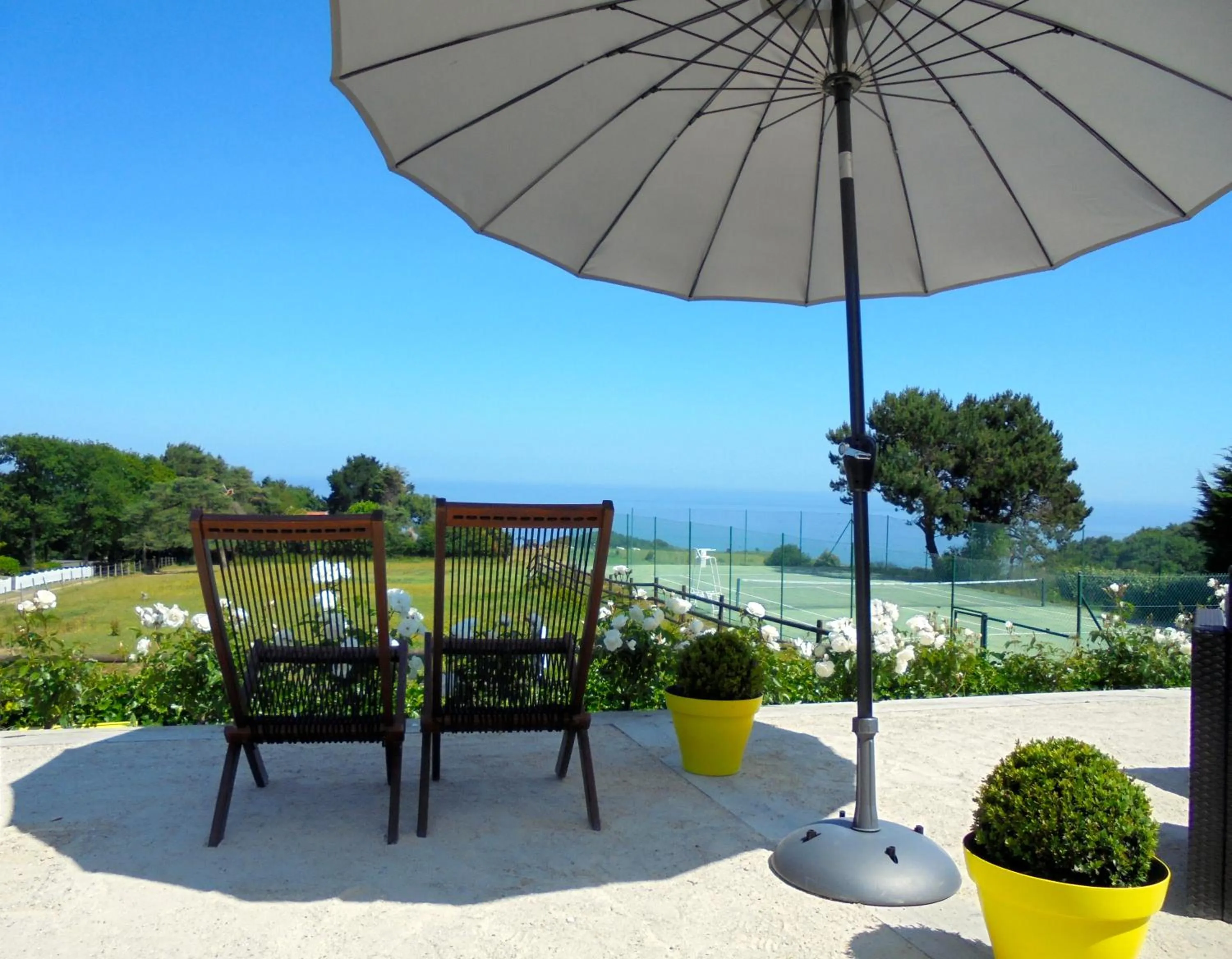 Patio in Hôtel De La Terrasse