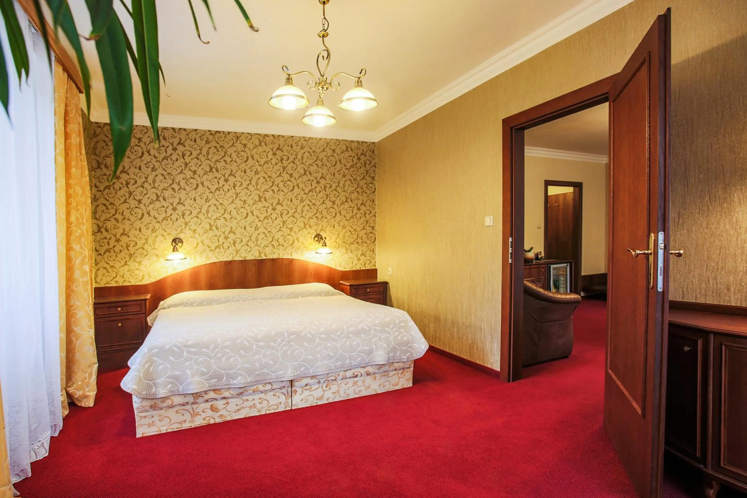 Bed in Hotel Ostrov