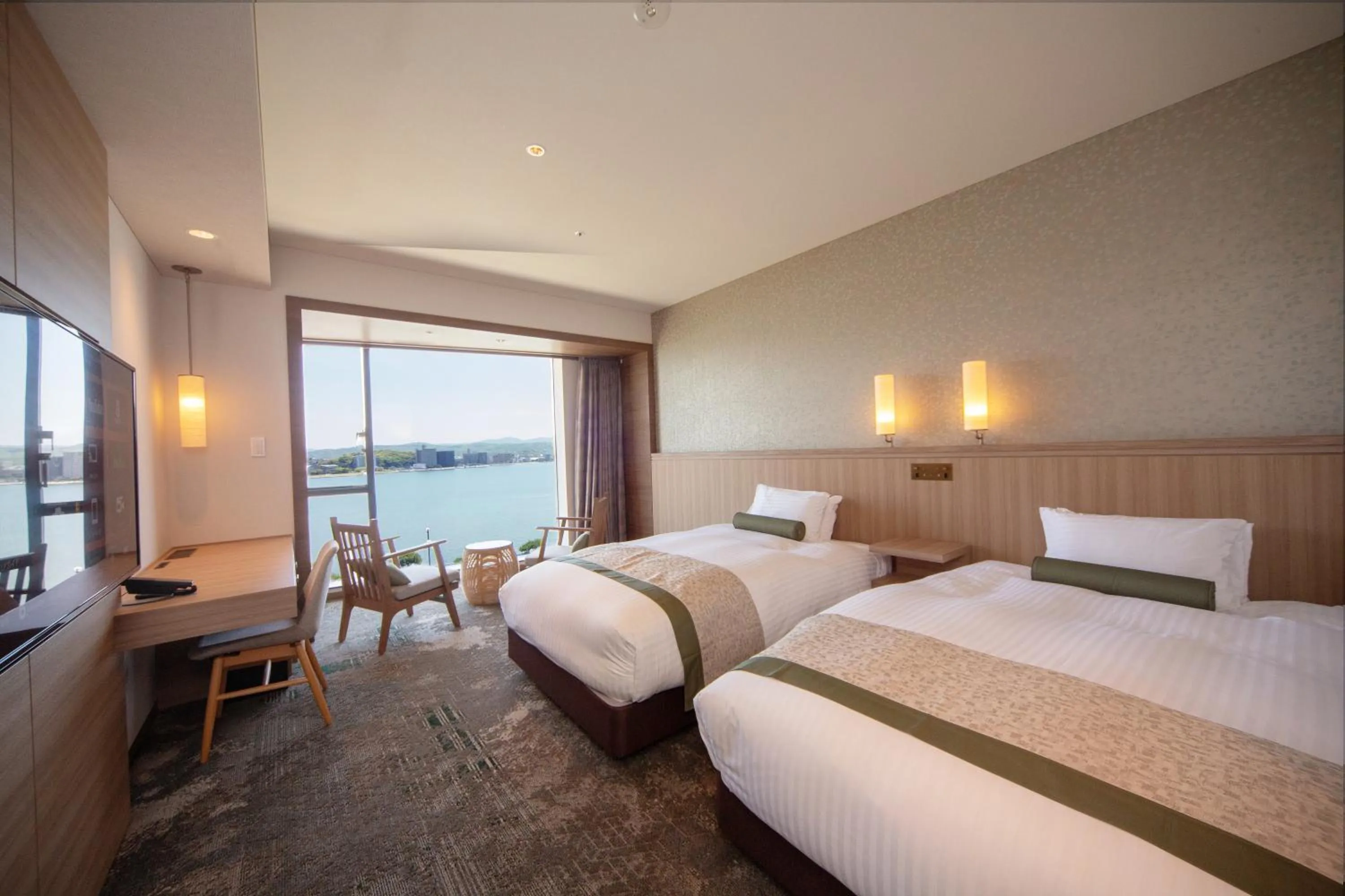 View (from property/room), Bed in Hotel Ichibata
