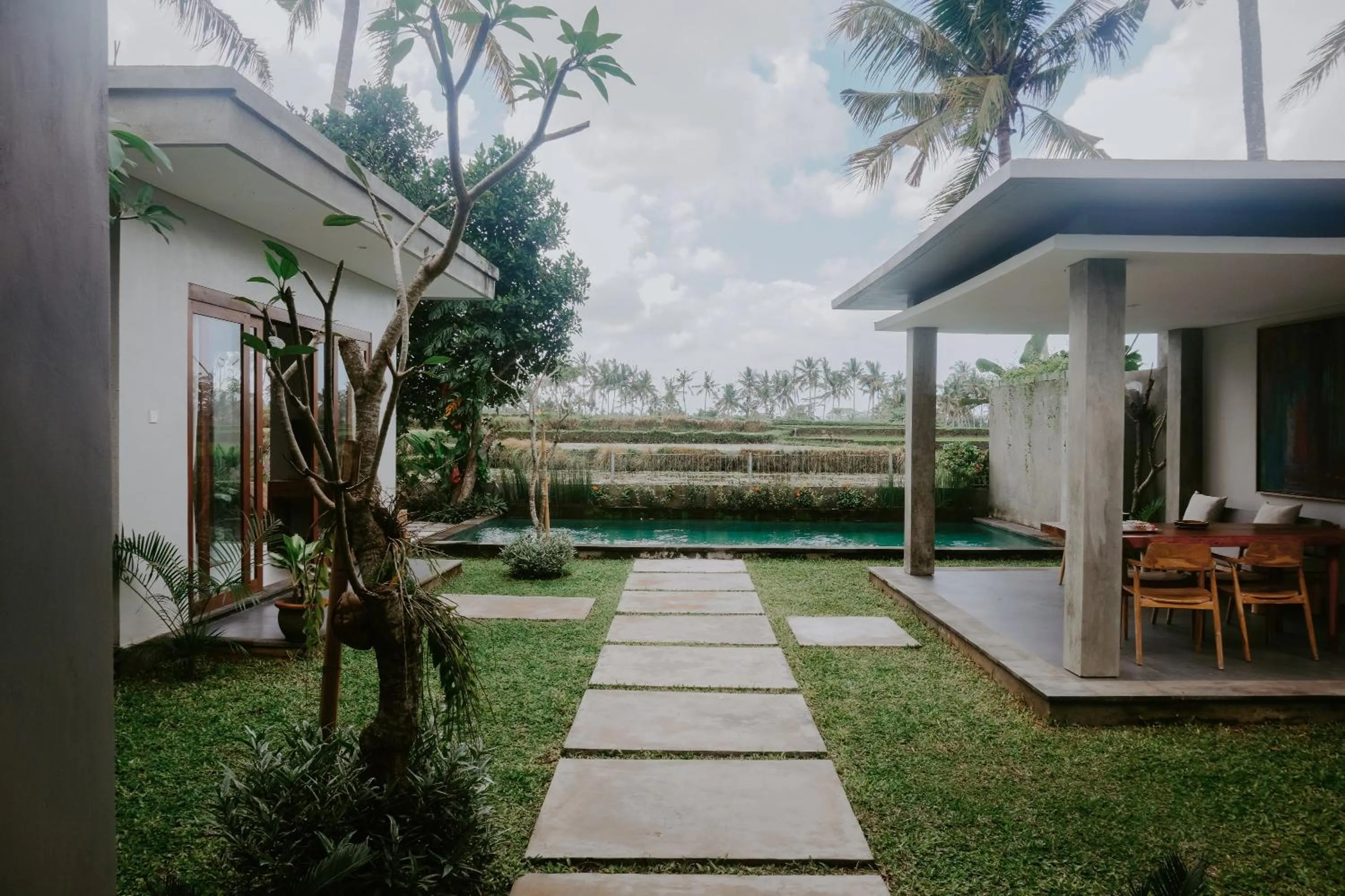 Garden view in Anggira Villa Ubud