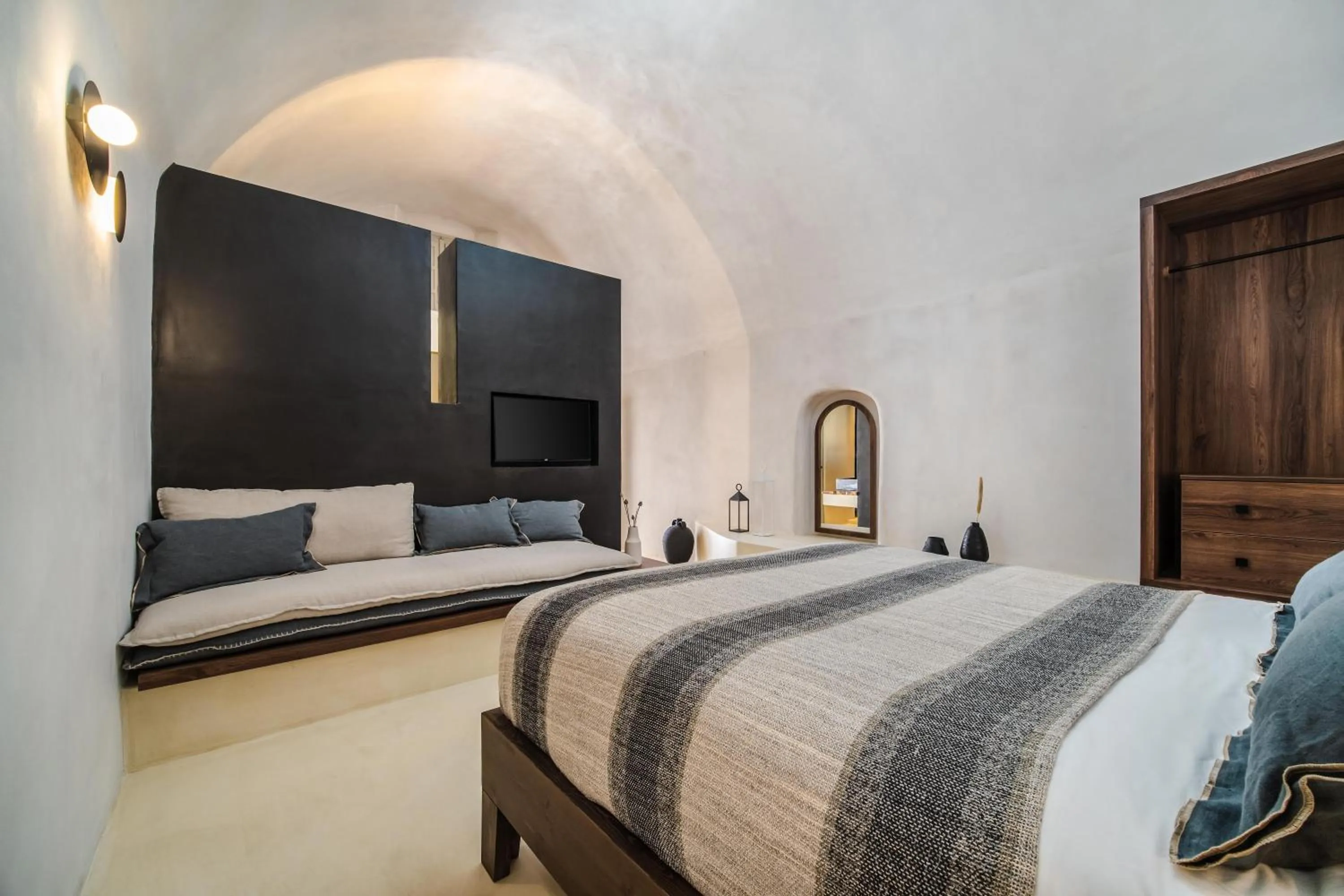 Bedroom, Bed in Phaos 1870, A restored Winery