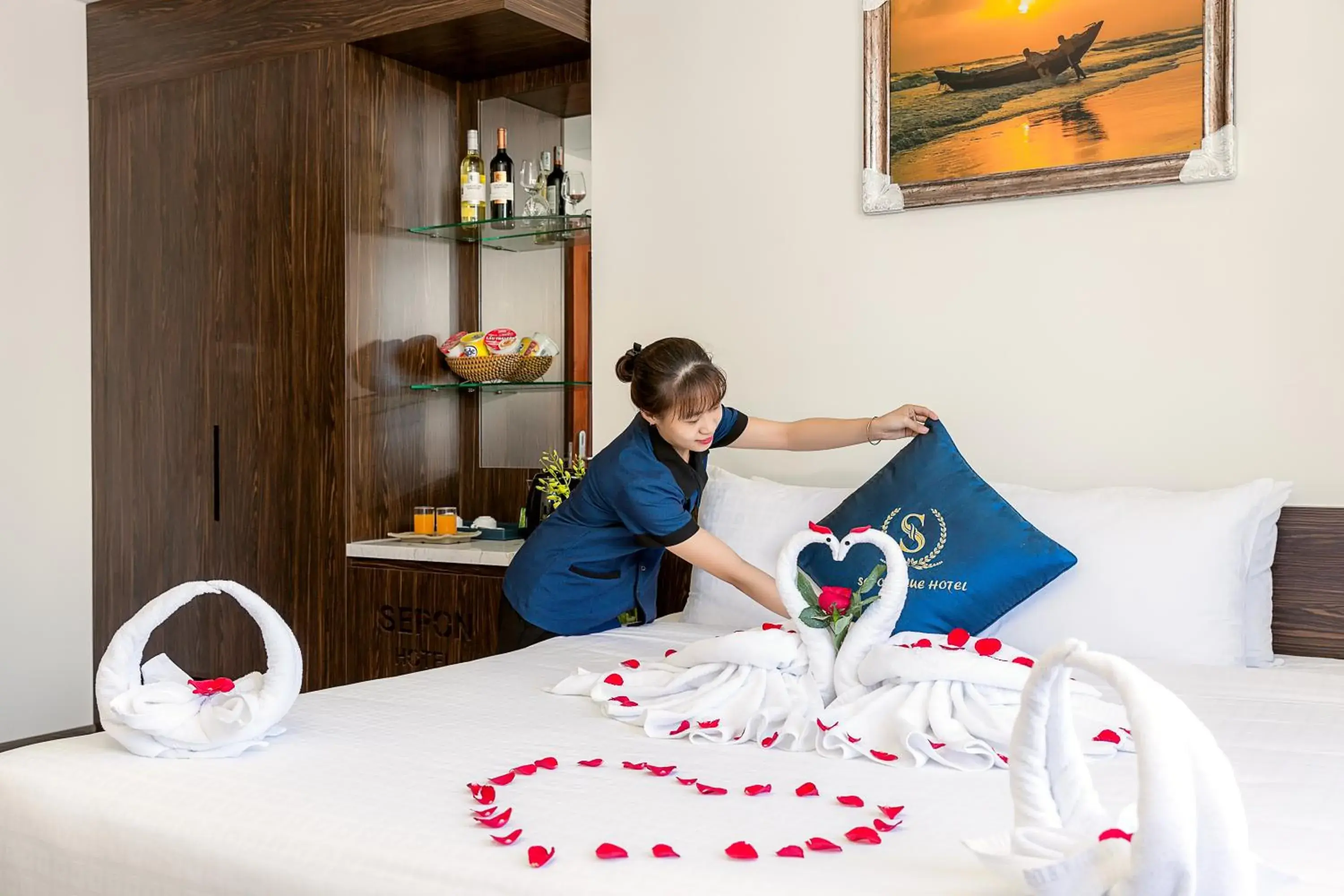 Bed in Sepon Blue Hotel Bed in Sepon Blue Hotel