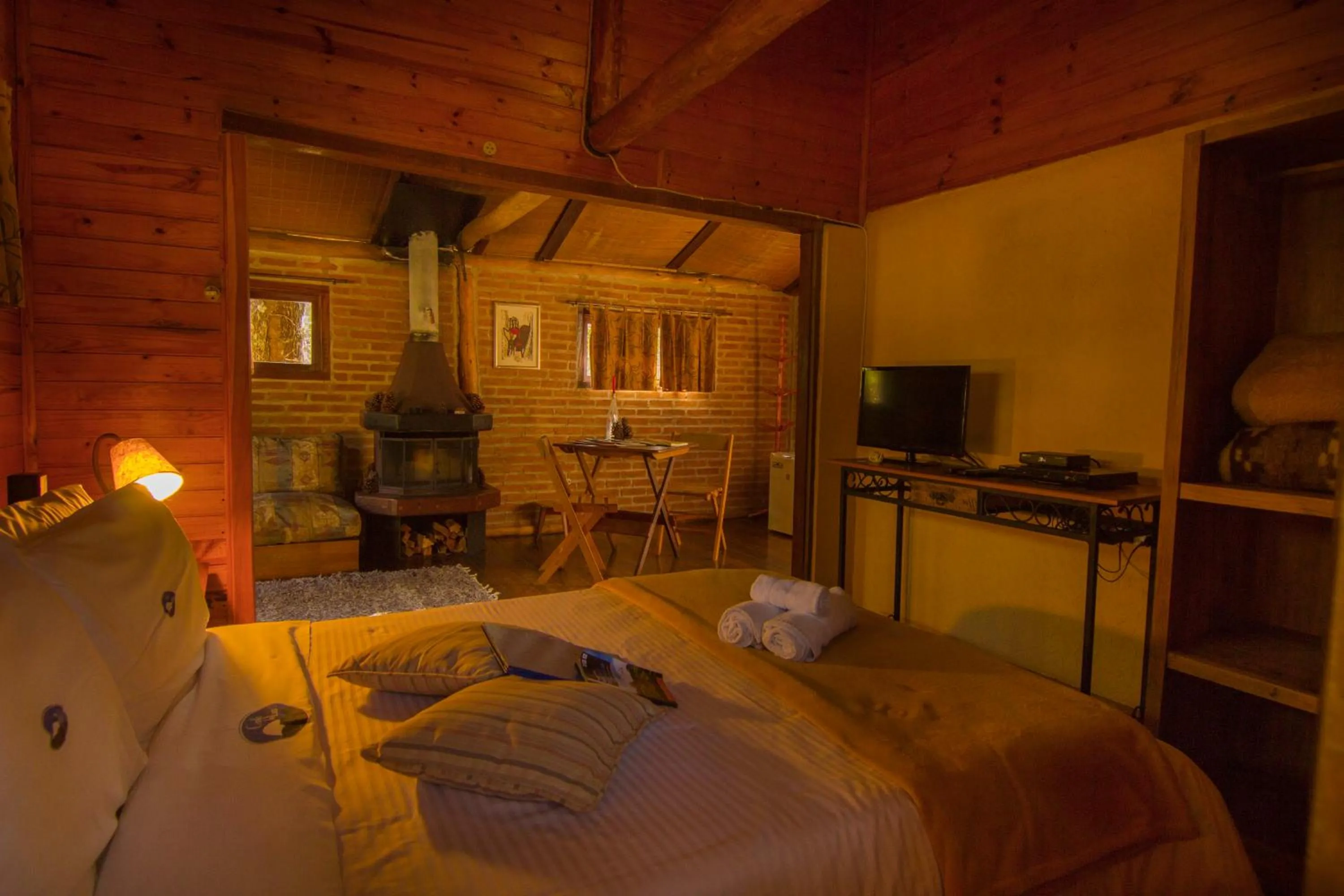 Bed in Pousada Canto da Lua