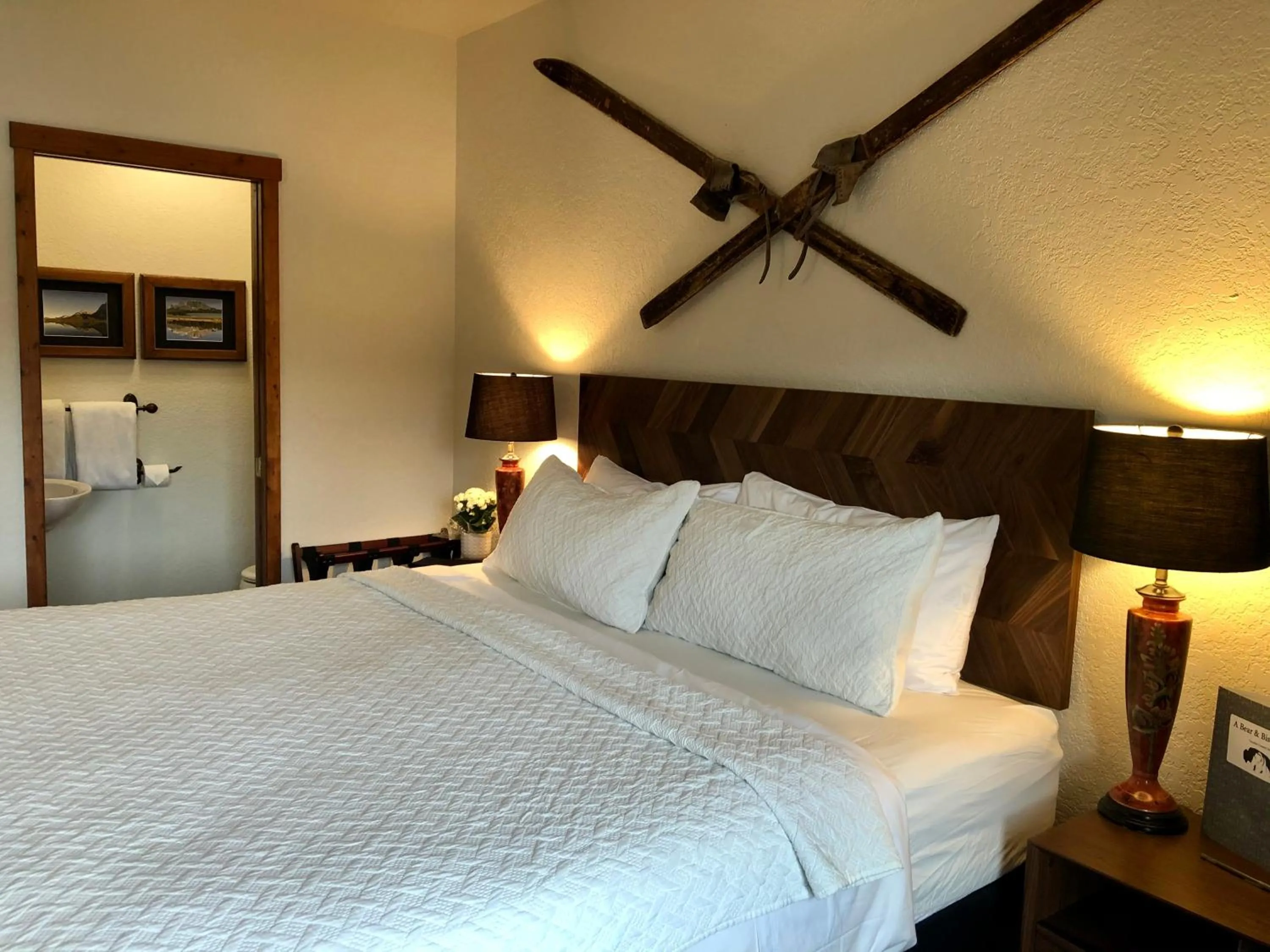 Bed in A Bear and Bison Country Inn