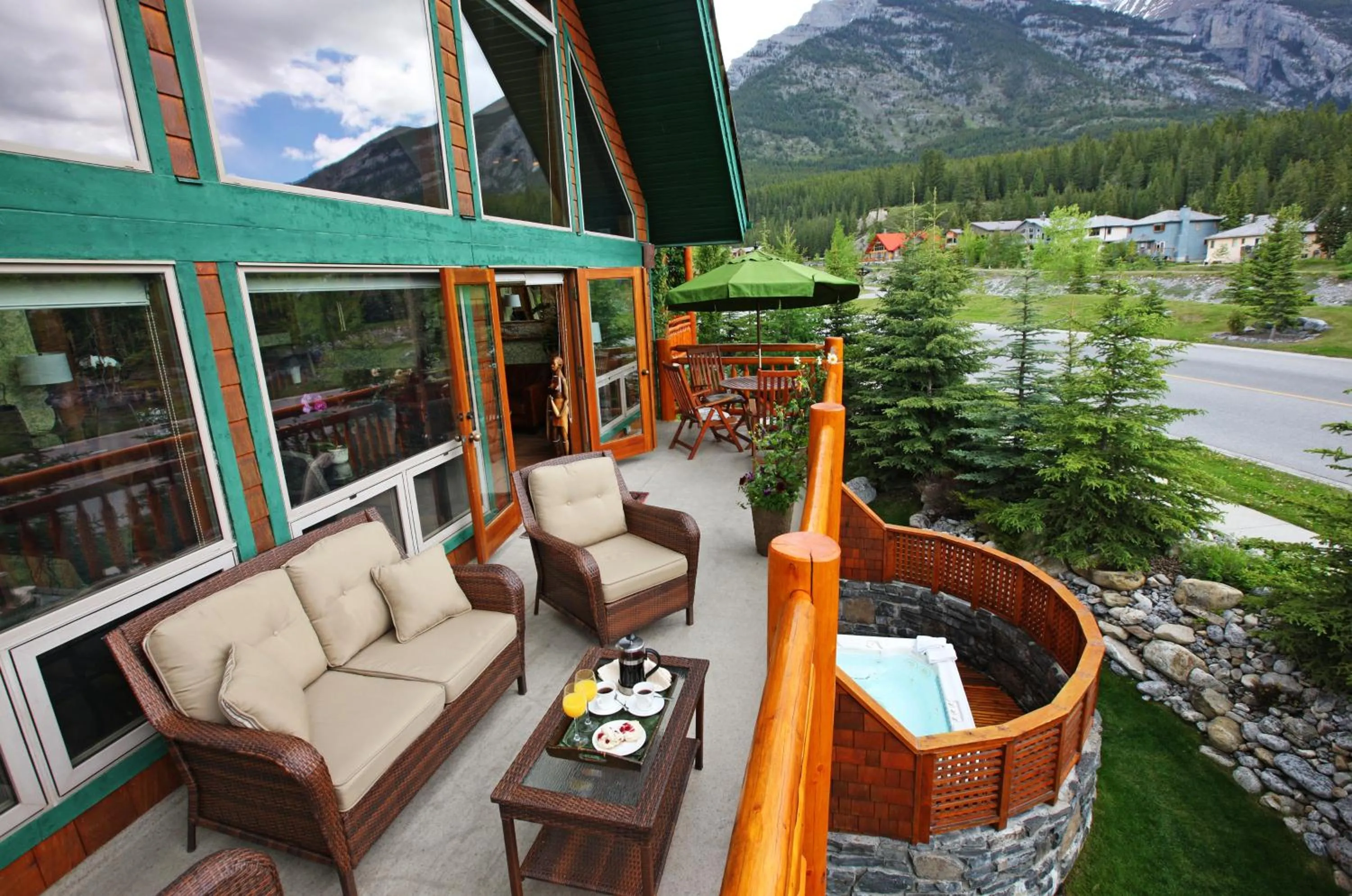Patio in A Bear and Bison Country Inn