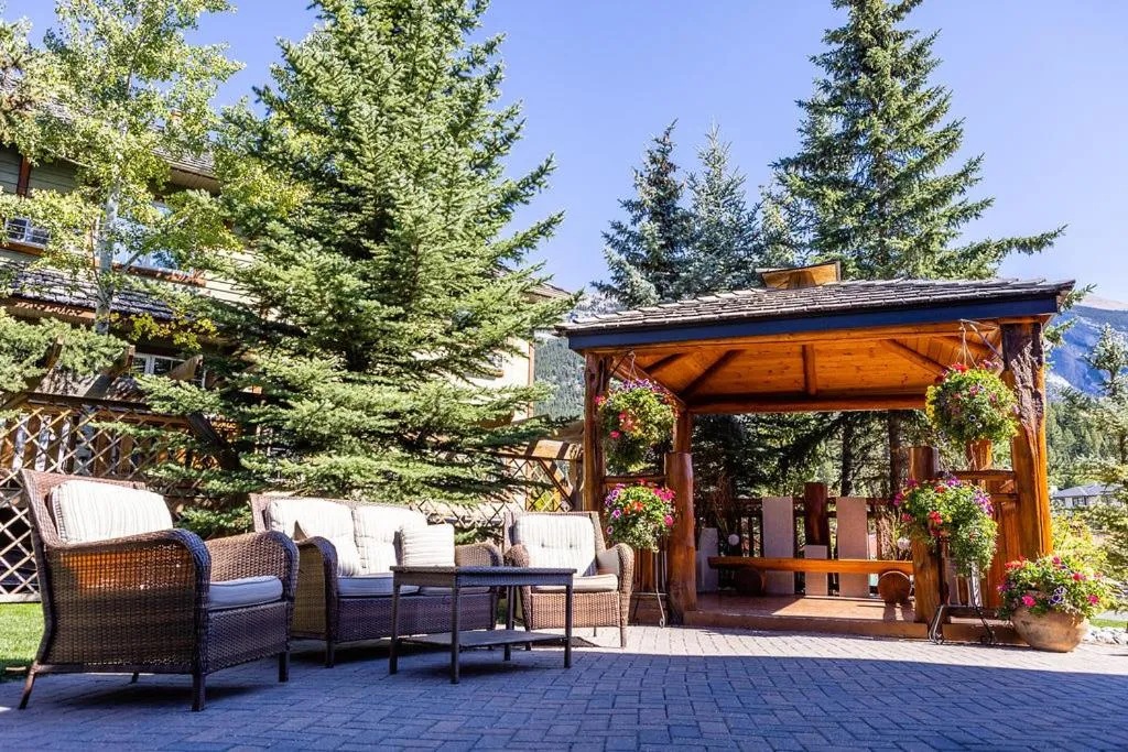 Patio in A Bear and Bison Country Inn