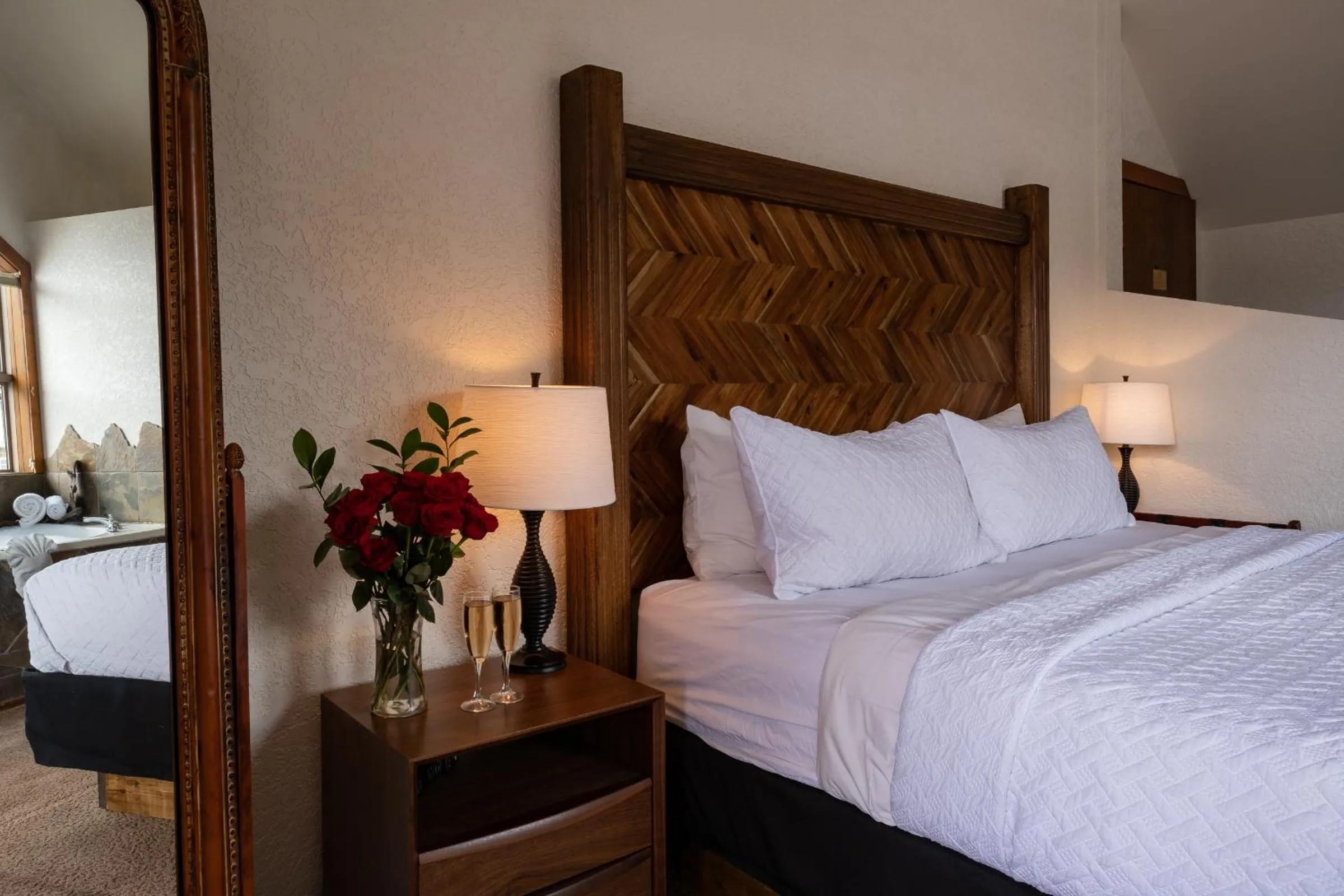 Bed in A Bear and Bison Country Inn