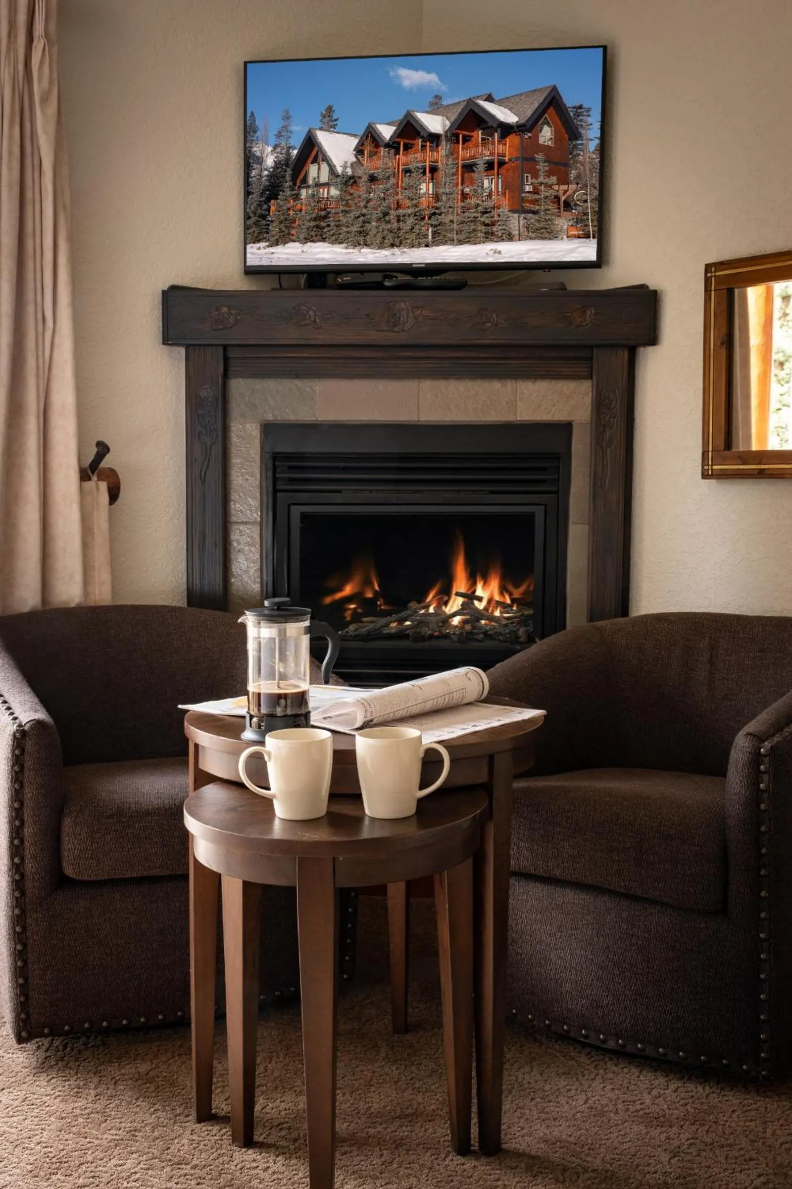 Seating area in A Bear and Bison Country Inn