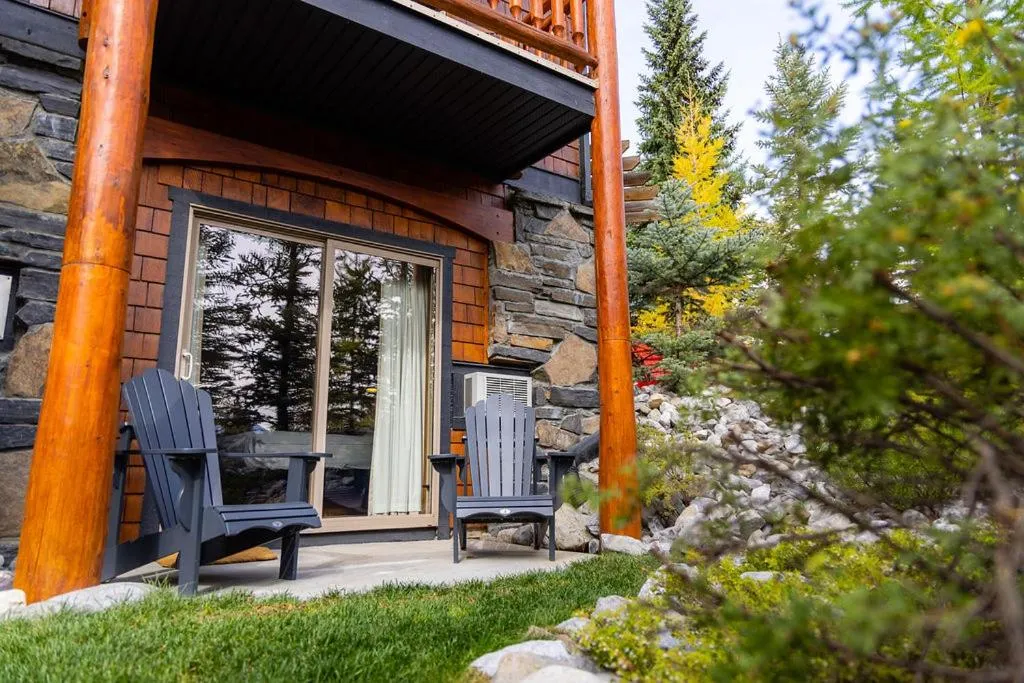 Patio in A Bear and Bison Country Inn