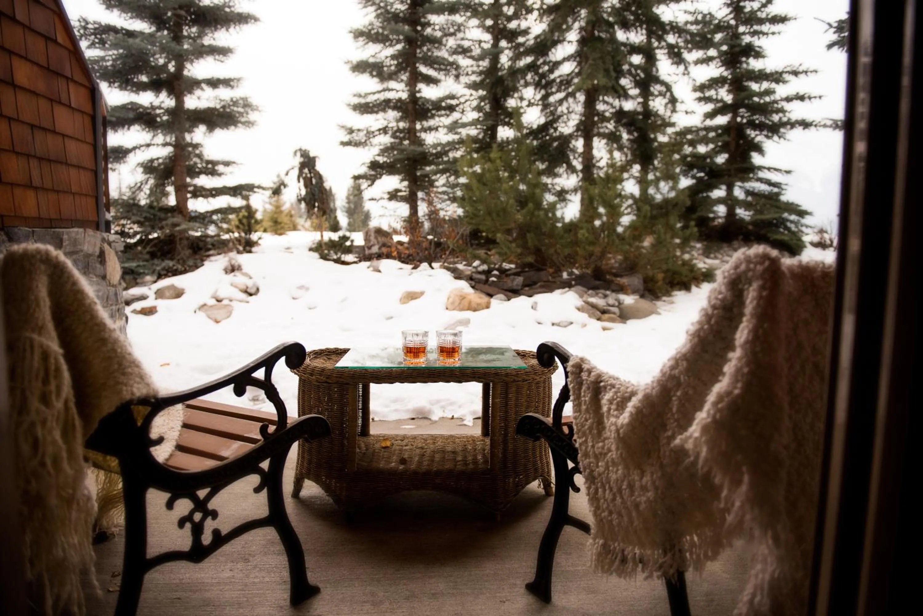 Patio in A Bear and Bison Country Inn