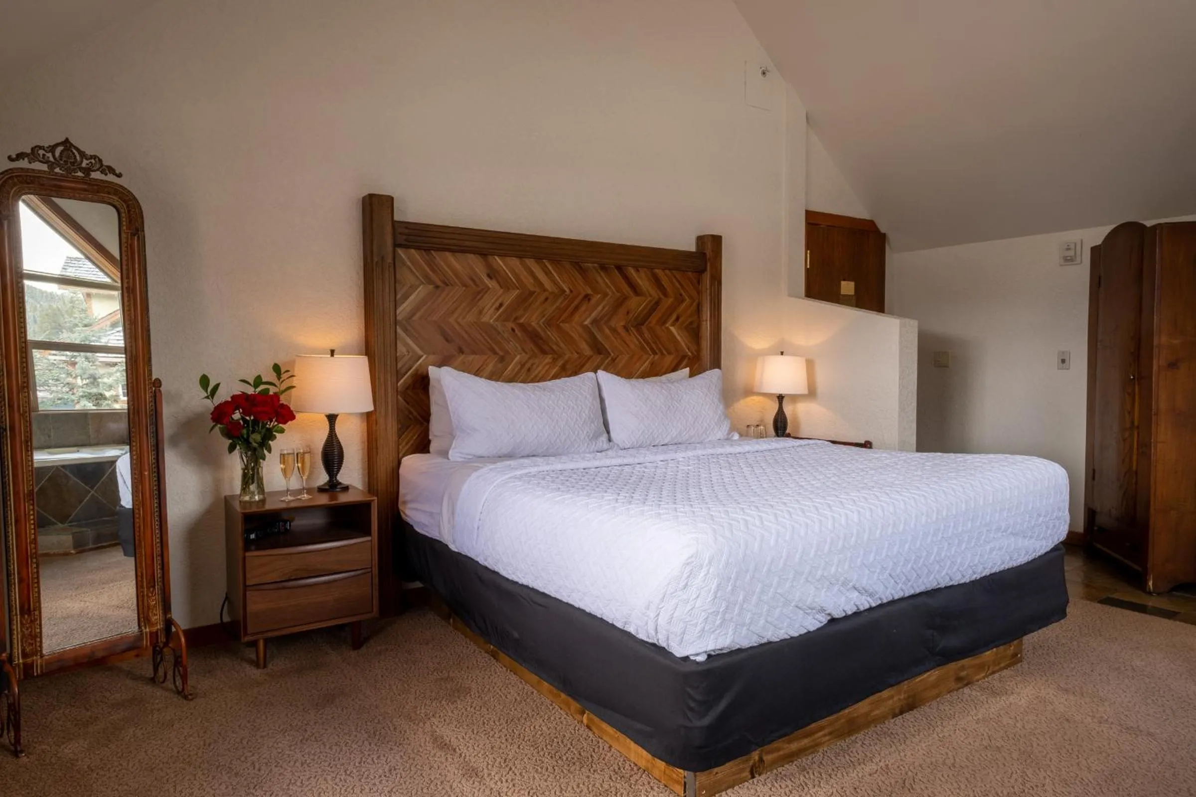 Bed in A Bear and Bison Country Inn