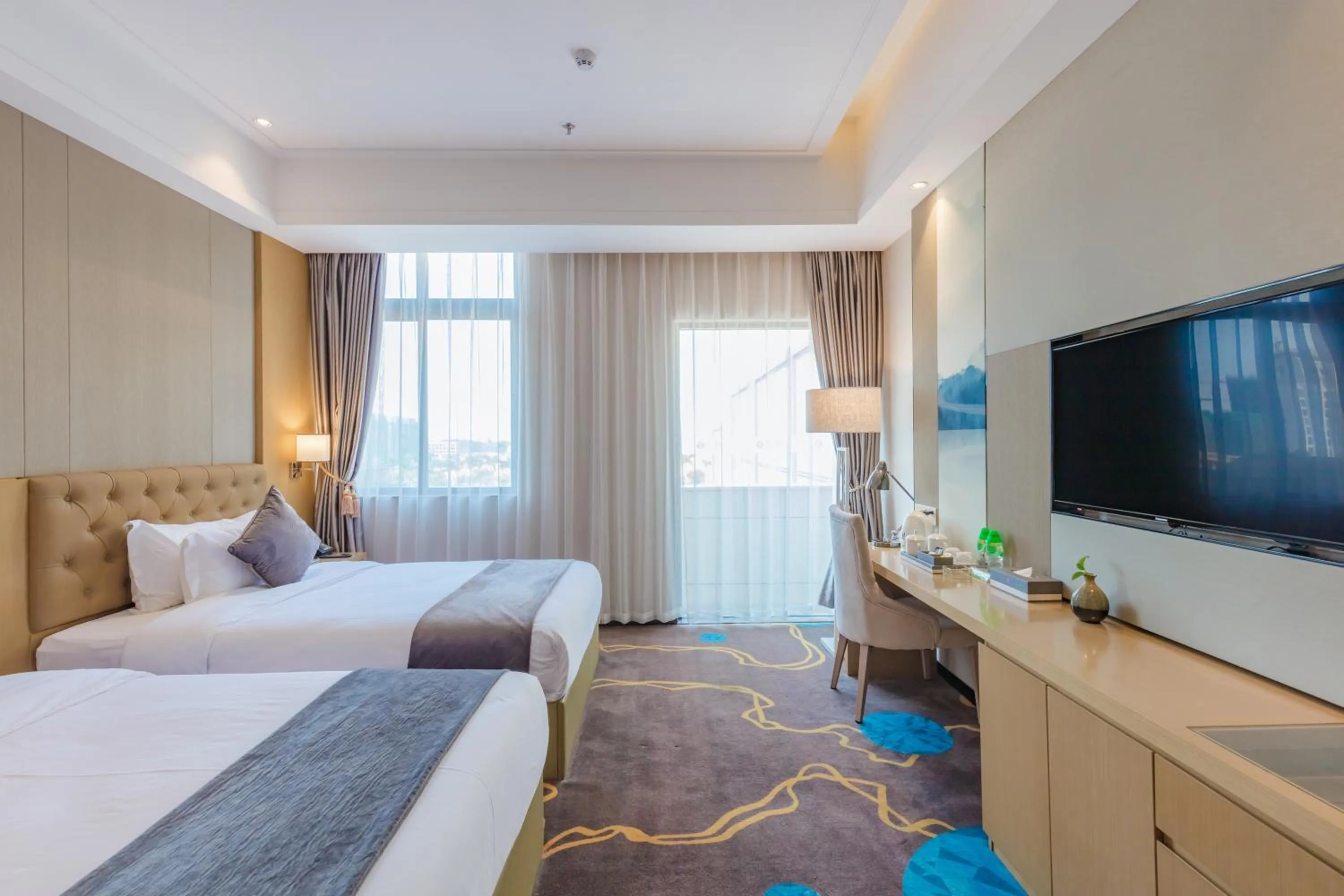 Bed in Taishan He Style Hotel