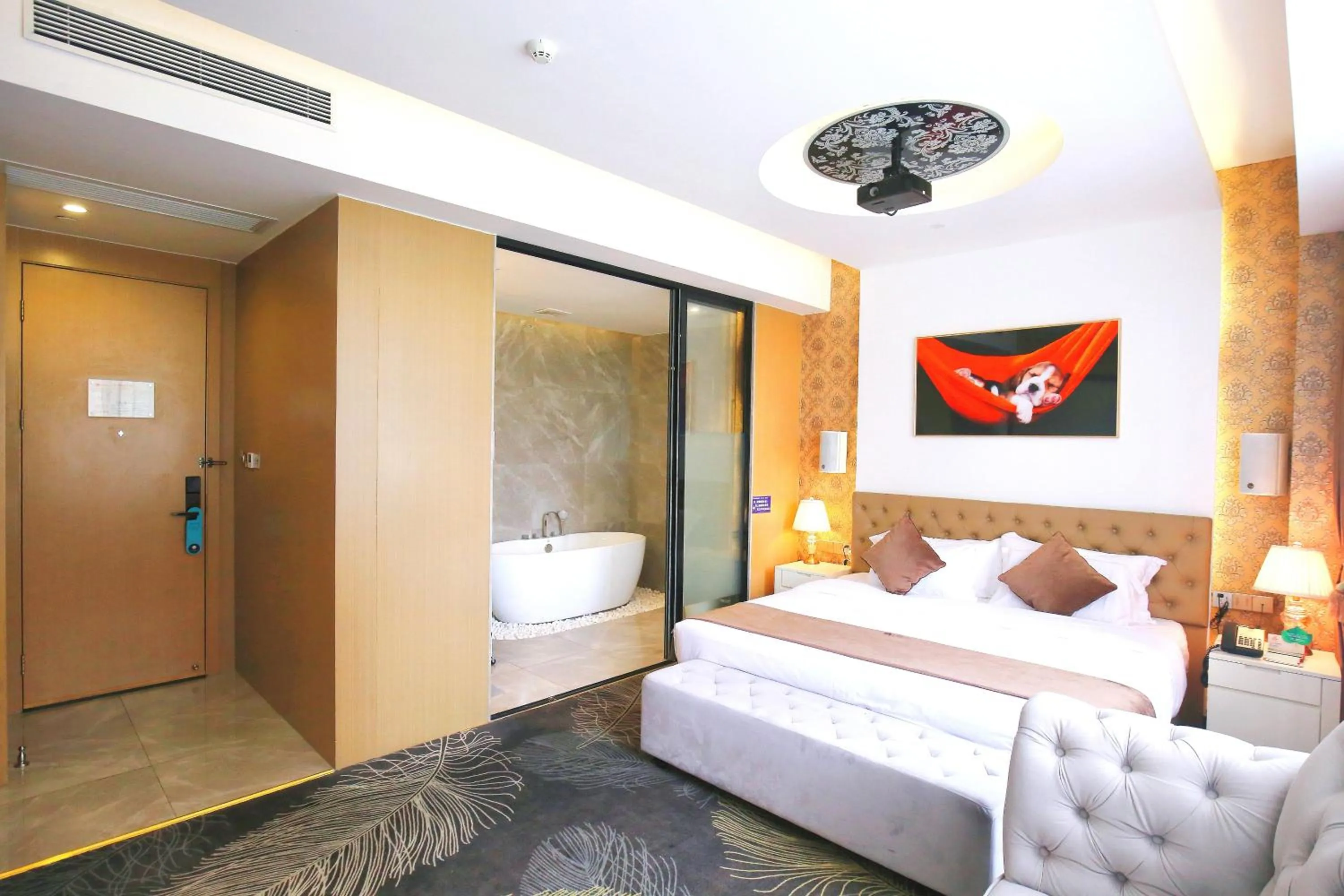 Bed in Taishan He Style Hotel