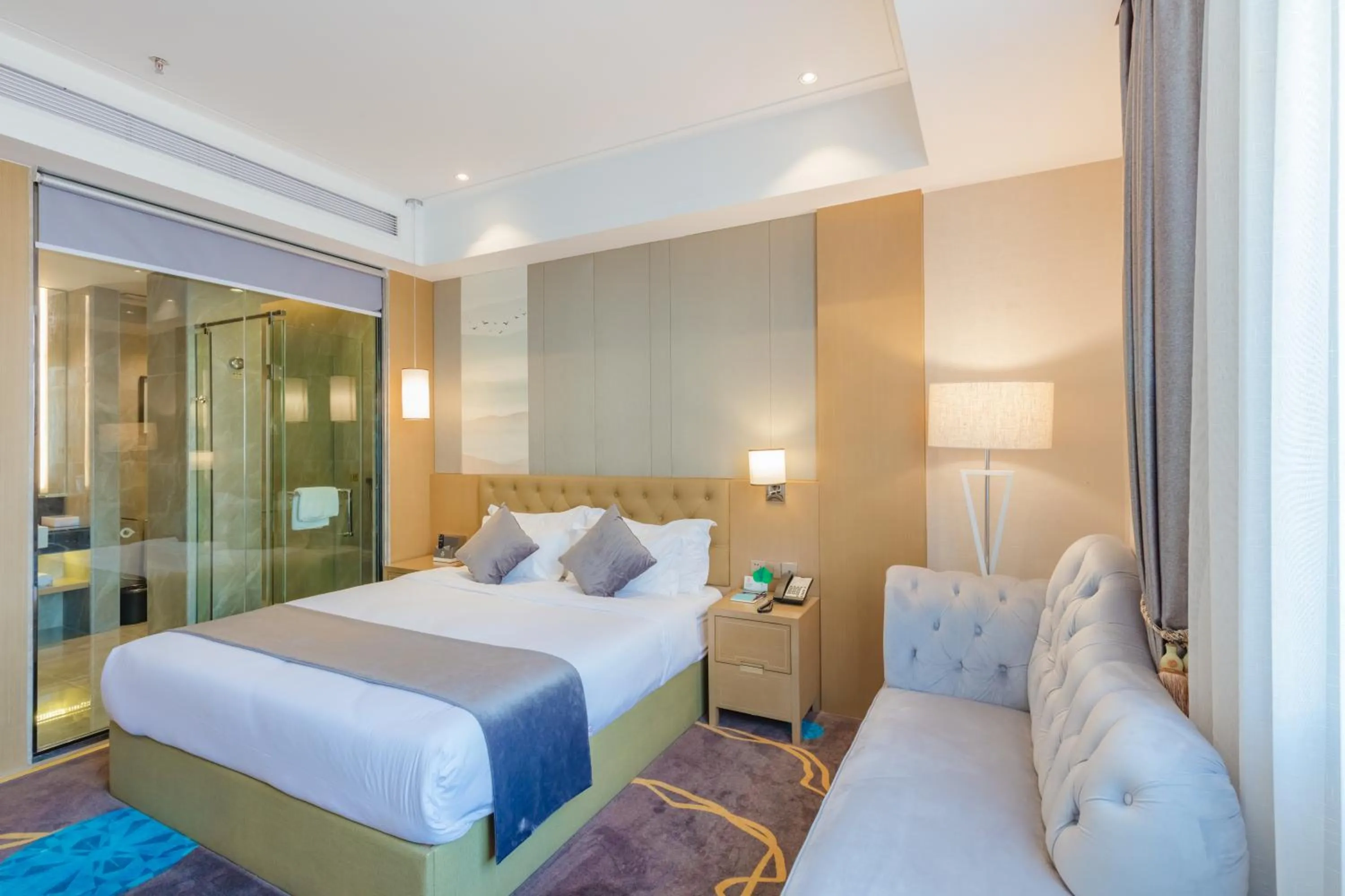 Bed in Taishan He Style Hotel