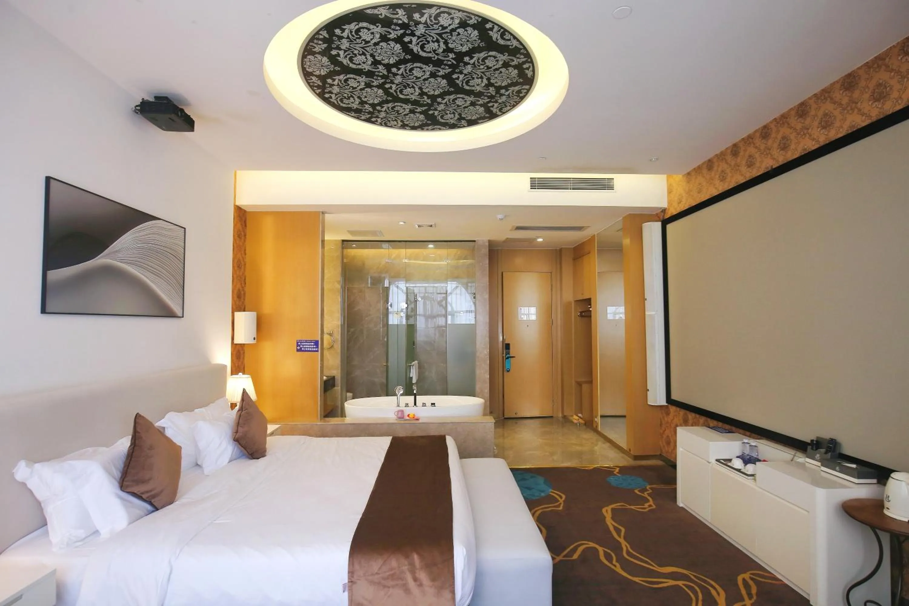Bed in Taishan He Style Hotel
