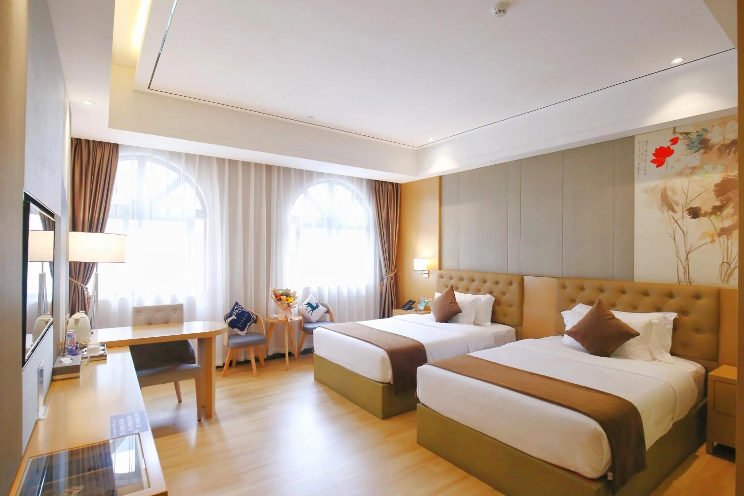 Bed in Taishan He Style Hotel