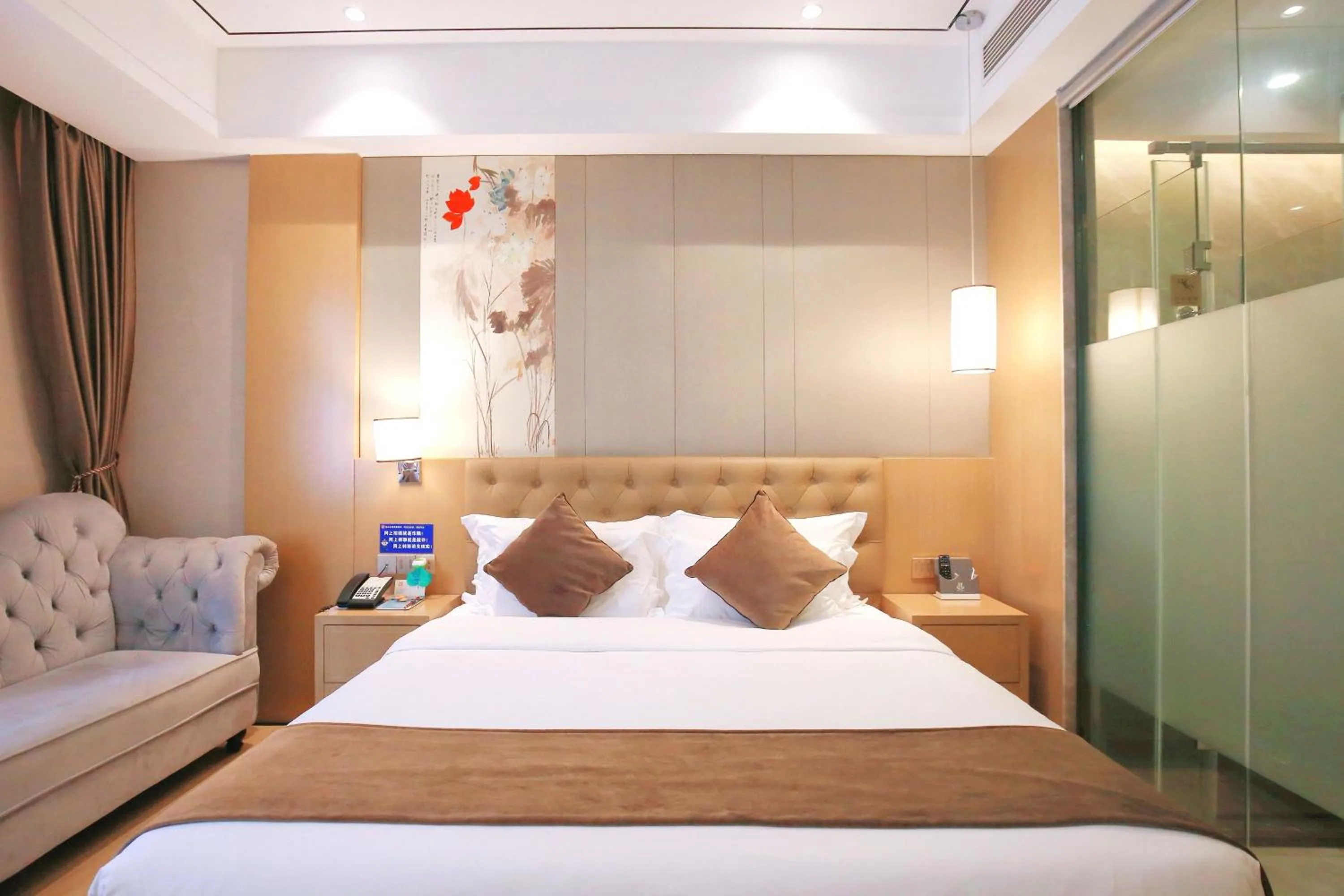 Bed in Taishan He Style Hotel