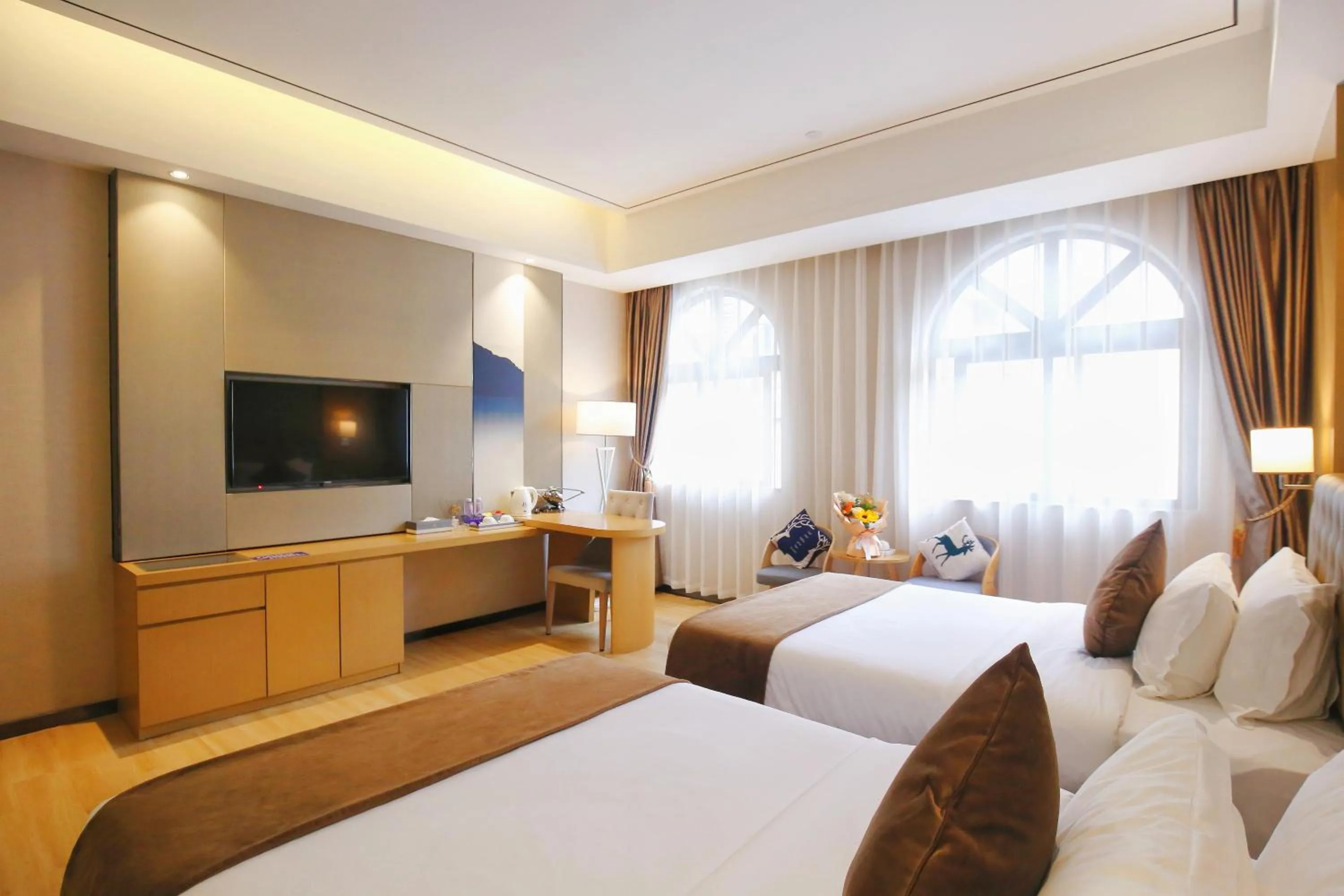 Bed in Taishan He Style Hotel