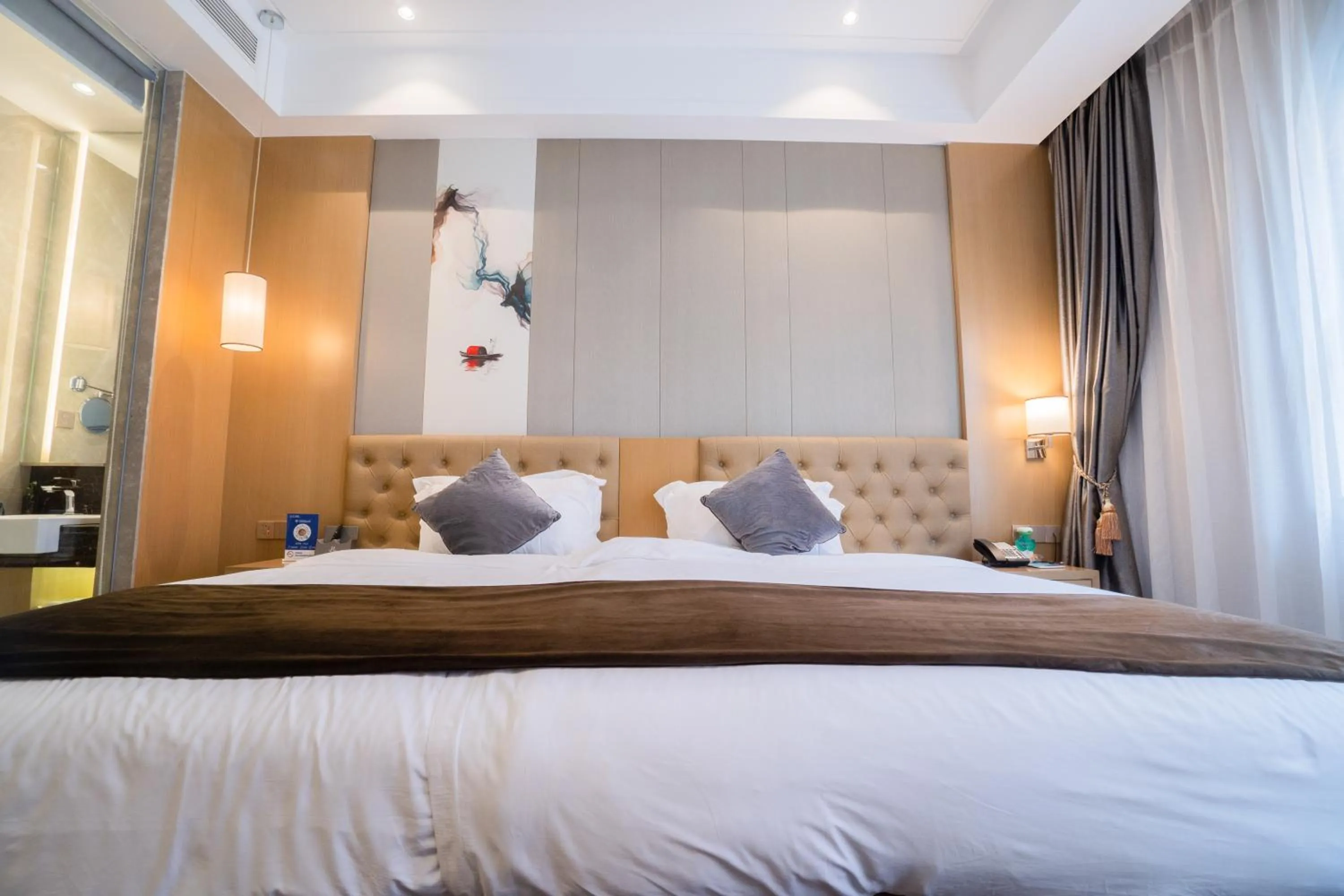 Bed in Taishan He Style Hotel