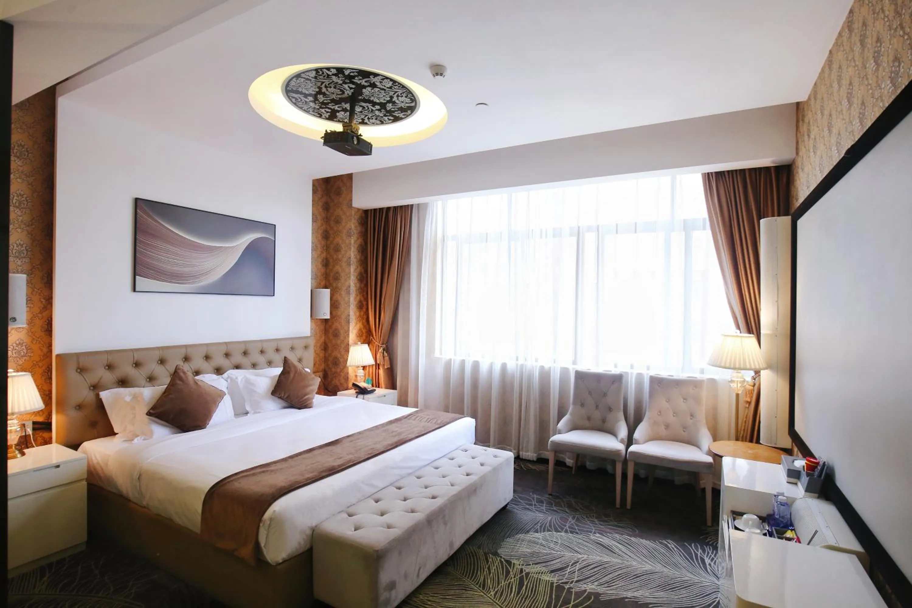 Bed in Taishan He Style Hotel