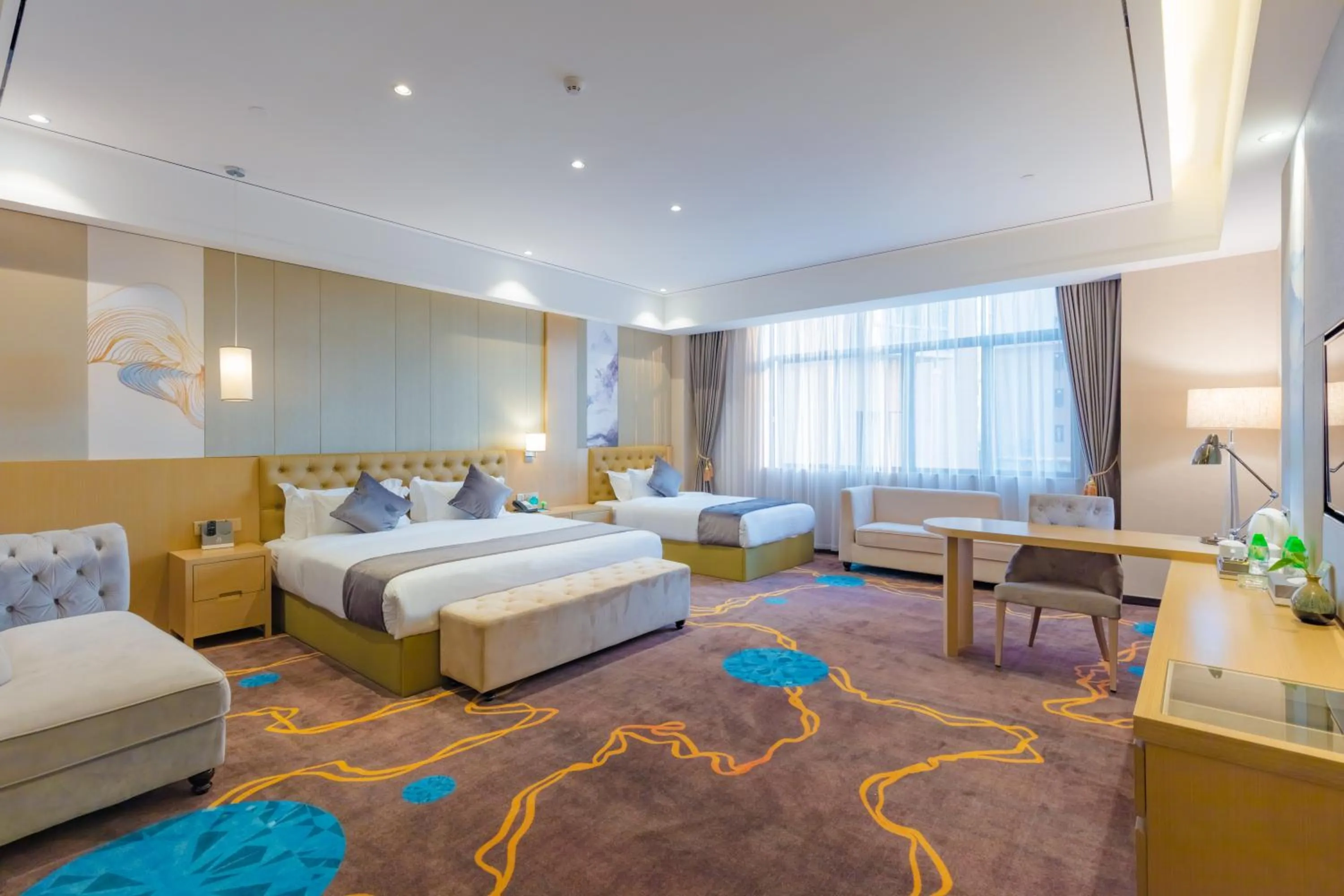 Bed in Taishan He Style Hotel