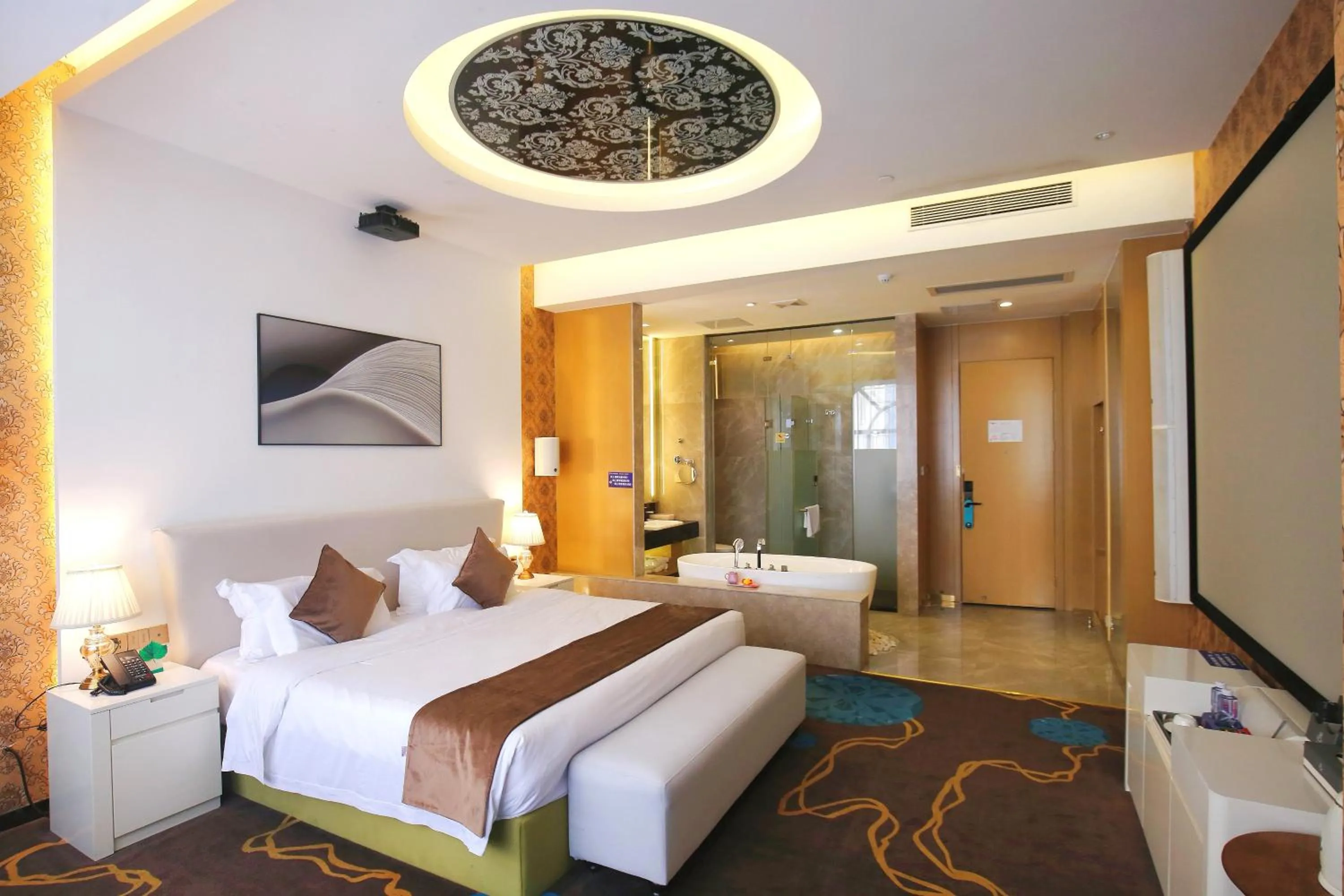 Bed in Taishan He Style Hotel