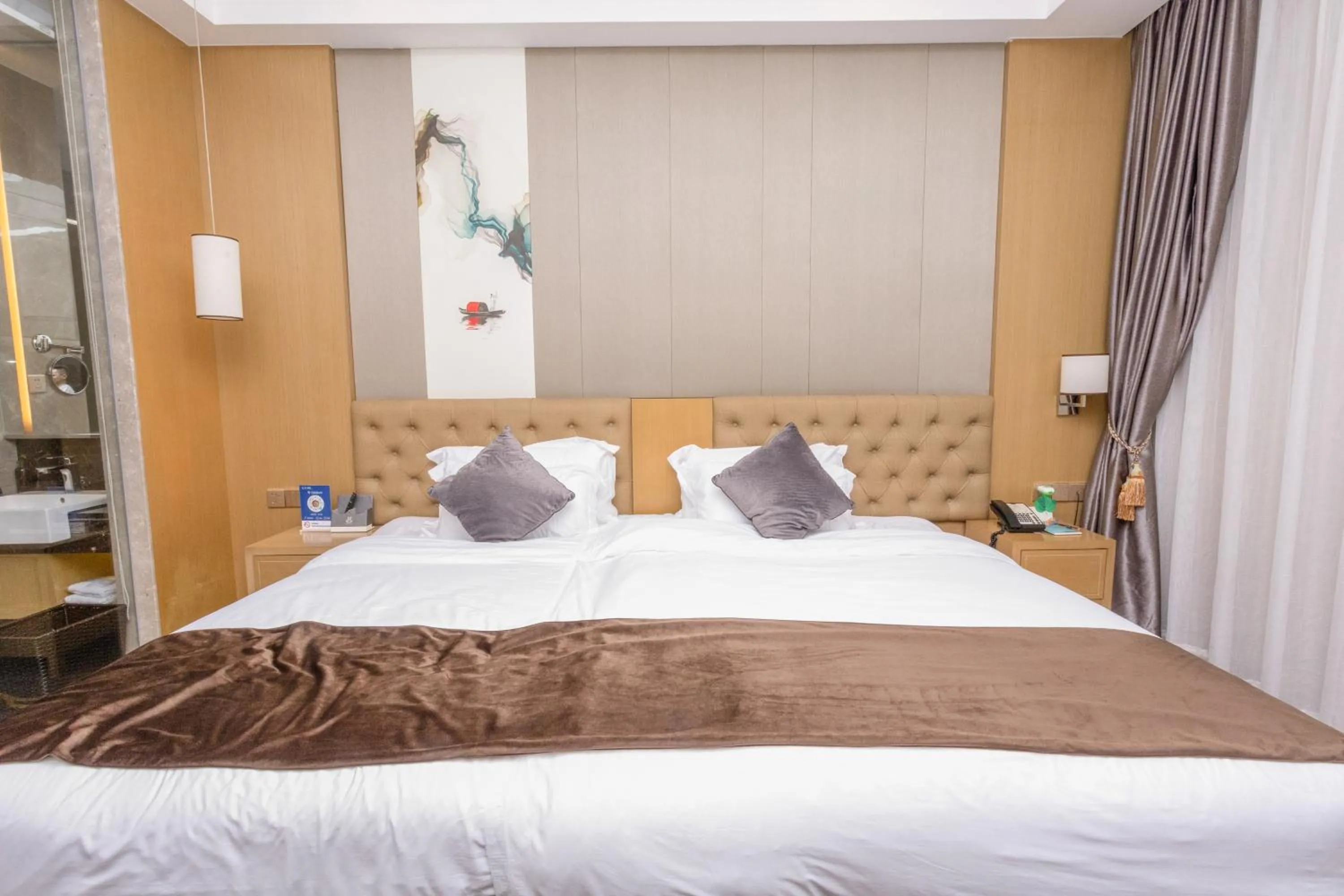 Bed in Taishan He Style Hotel