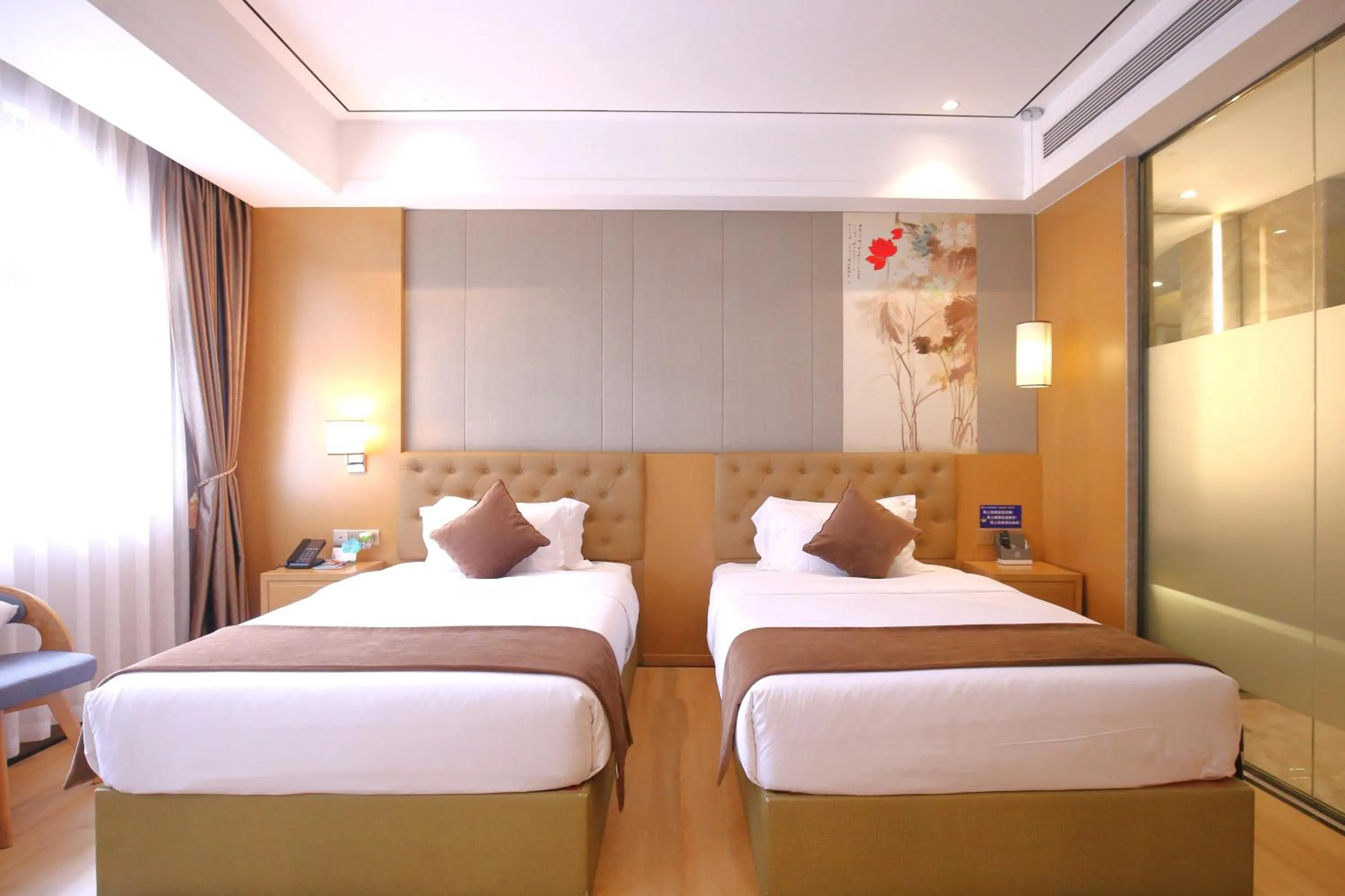 Bed in Taishan He Style Hotel