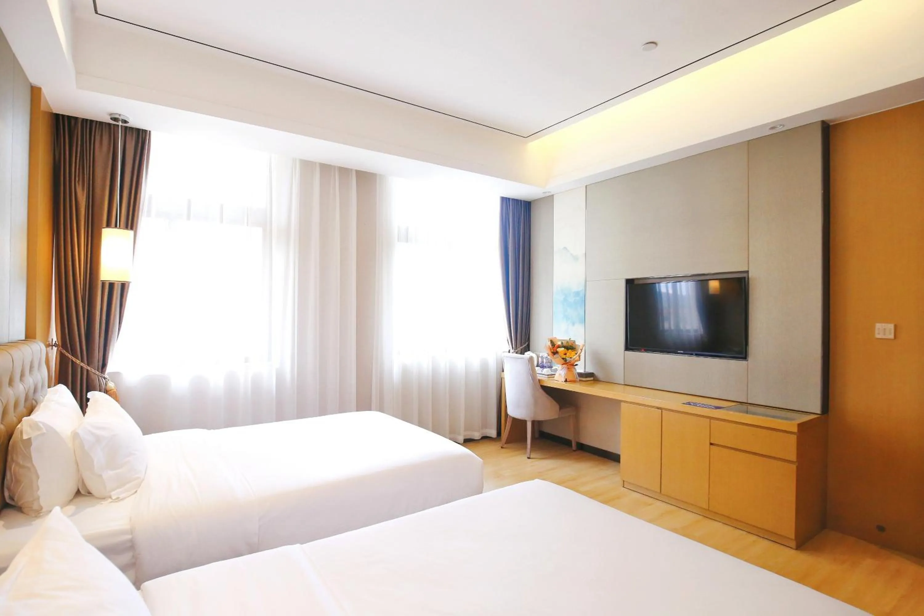 Bed in Taishan He Style Hotel