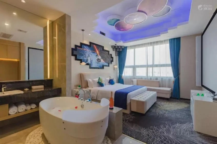 Bed in Taishan He Style Hotel