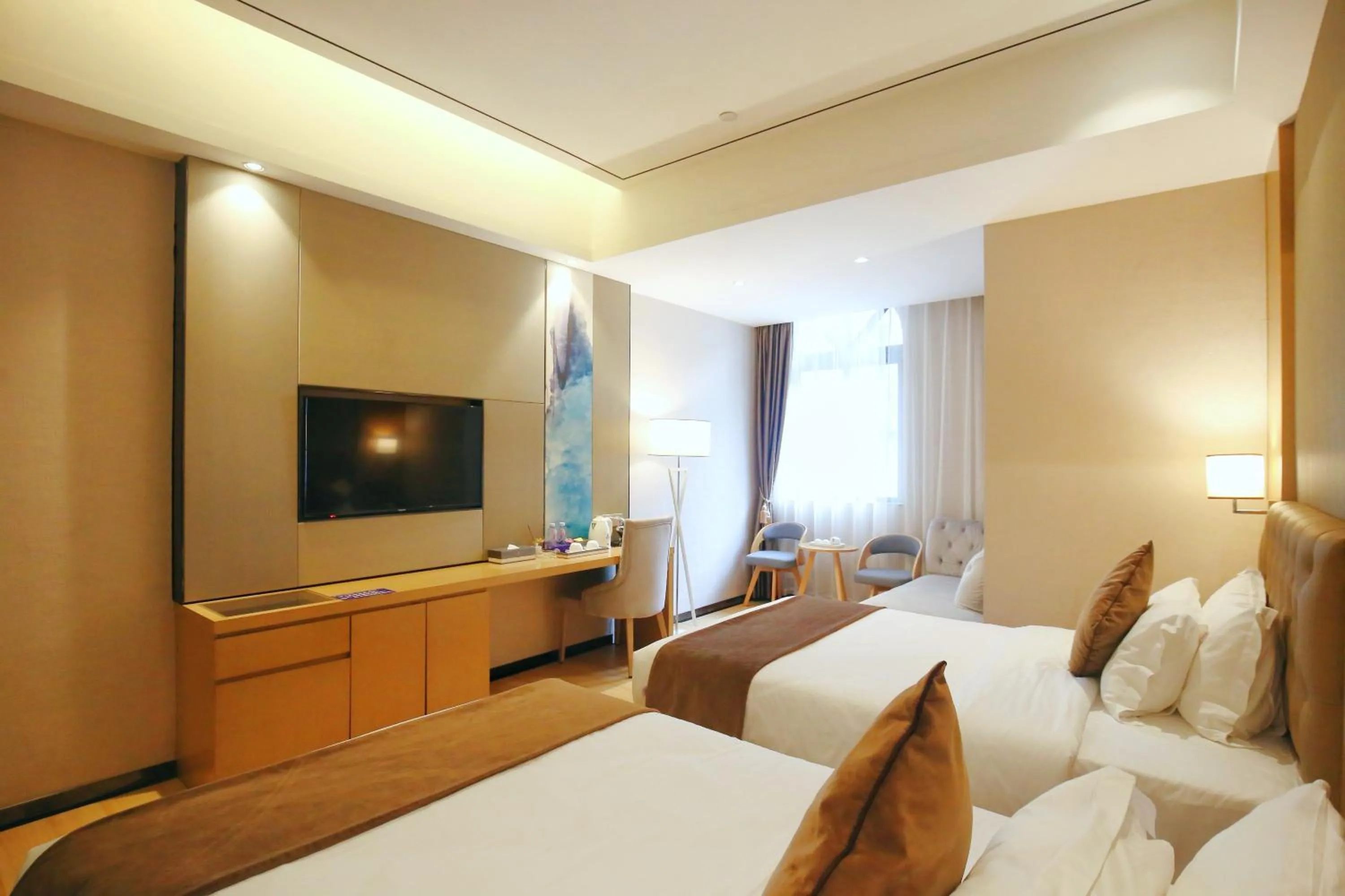 Bed in Taishan He Style Hotel