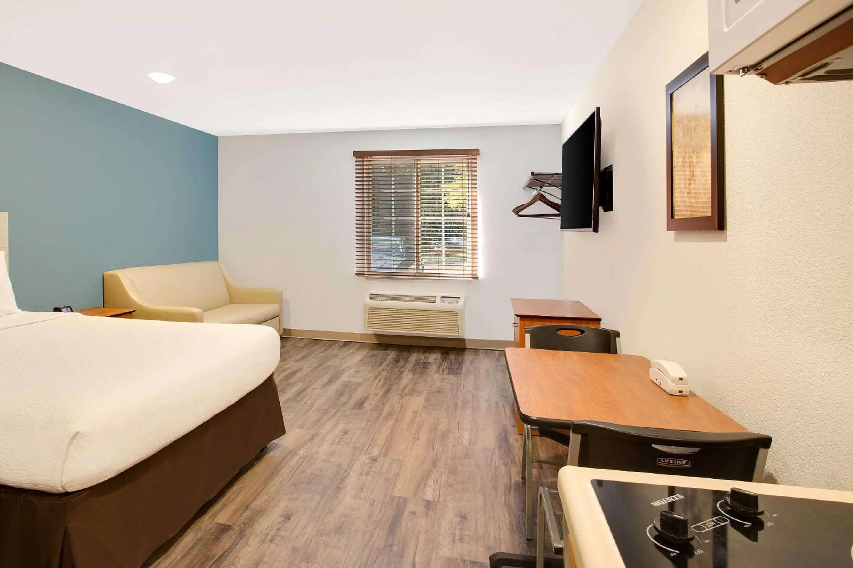 Photo of the whole room, Bed in WoodSpring Suites Charlotte Shelby