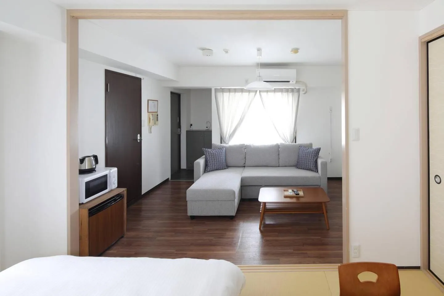 Photo of the whole room, Bed in Apartment HOTEL KIRO Kyoto STATION