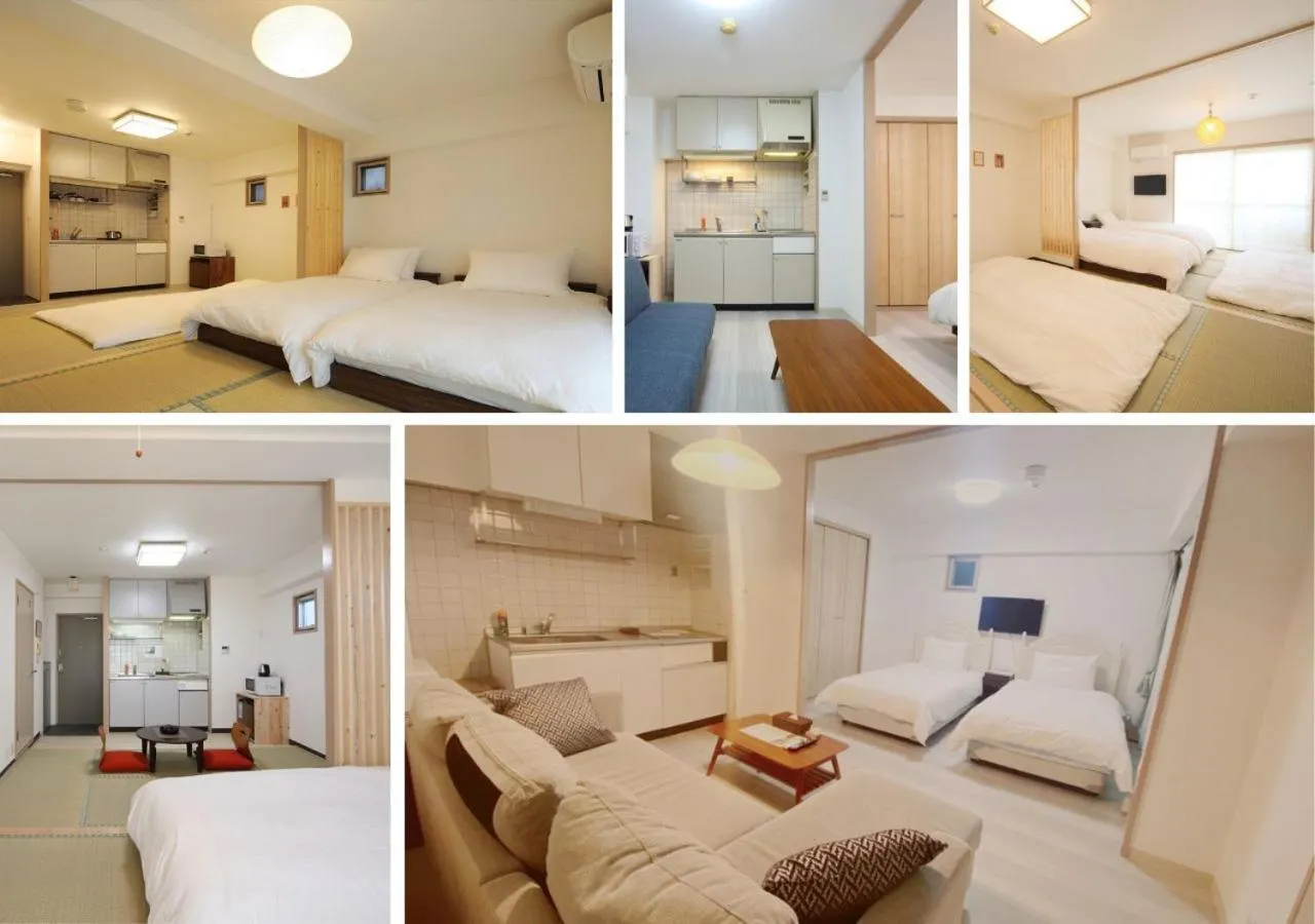 Photo of the whole room, Bed in Apartment HOTEL KIRO Kyoto STATION