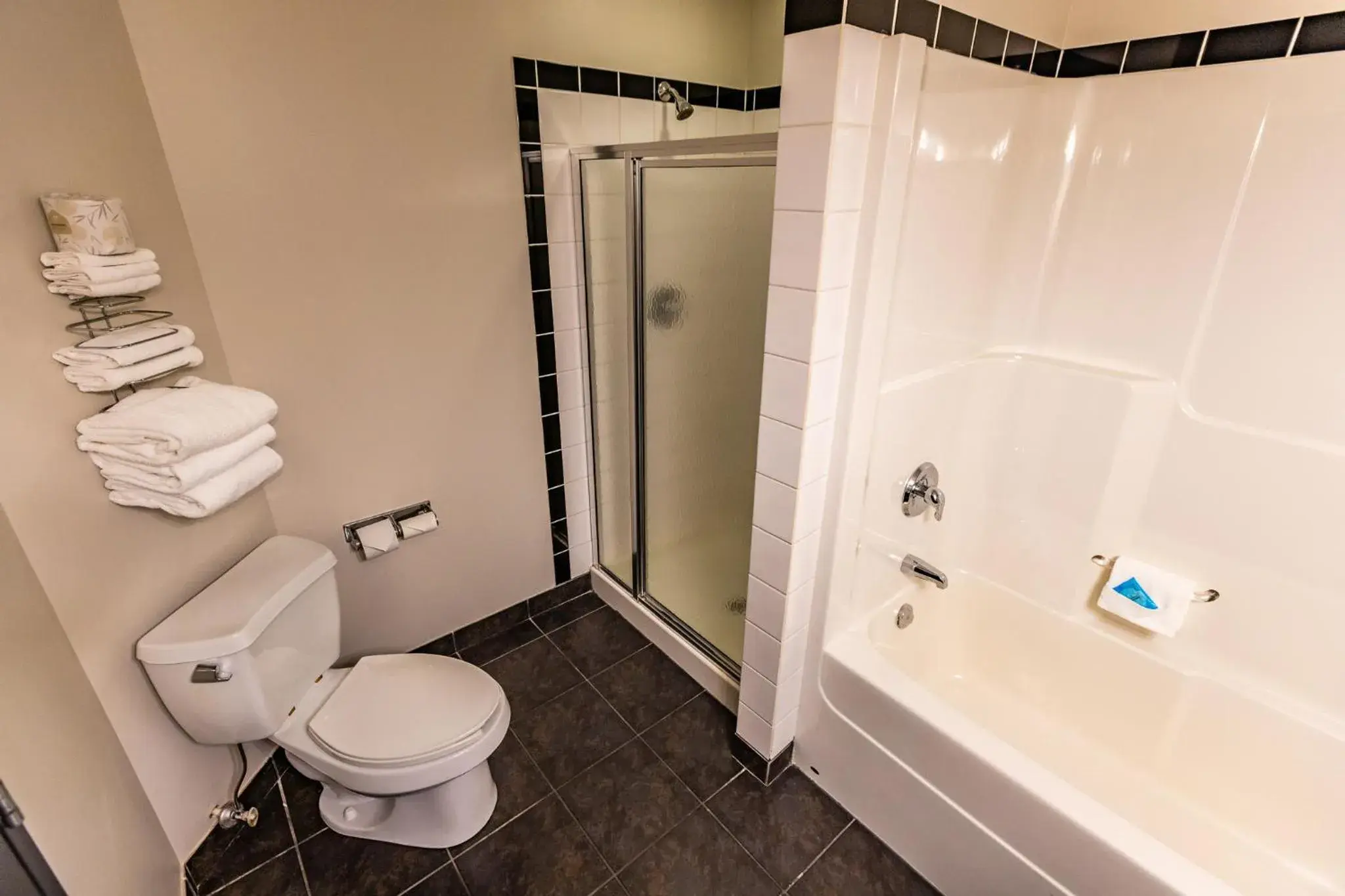 Bathroom in Stoney Nakoda Resort & Casino Bathroom in Stoney Nakoda Resort & Casino