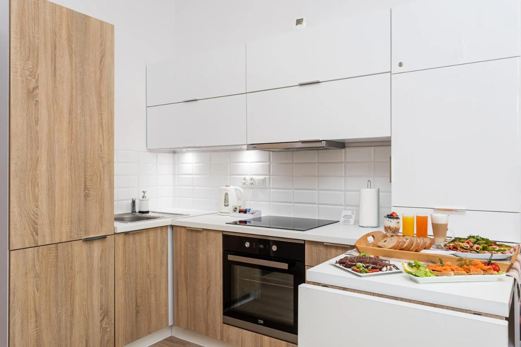 Kitchen or kitchenette in Riviera Residence Apartments