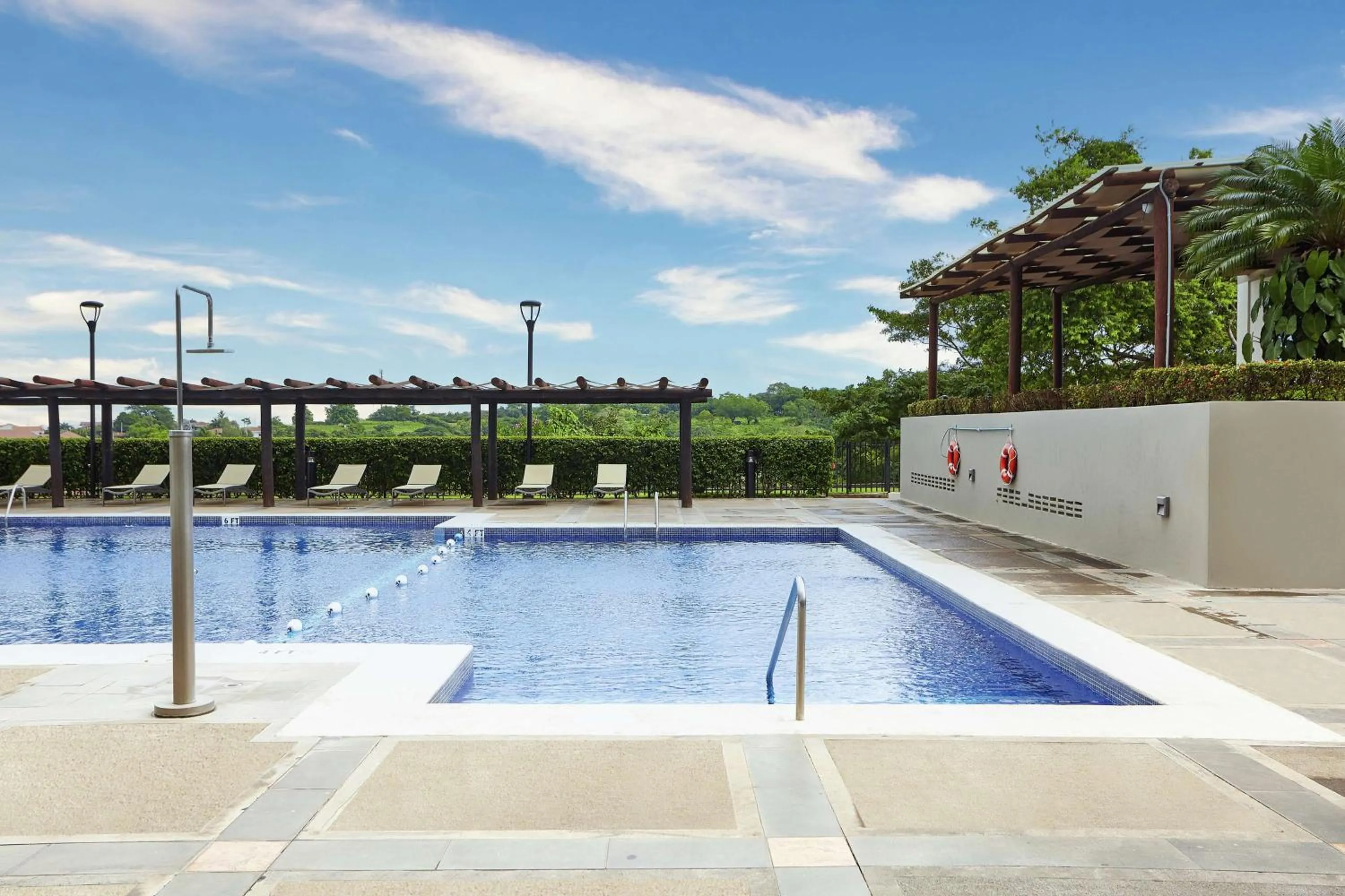 Pool view in DoubleTree by Hilton Managua